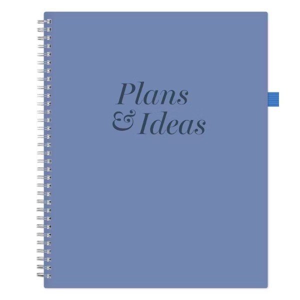 Parent Weekly/Monthly Planner Wirebound 8.5"x11" Blue Plans