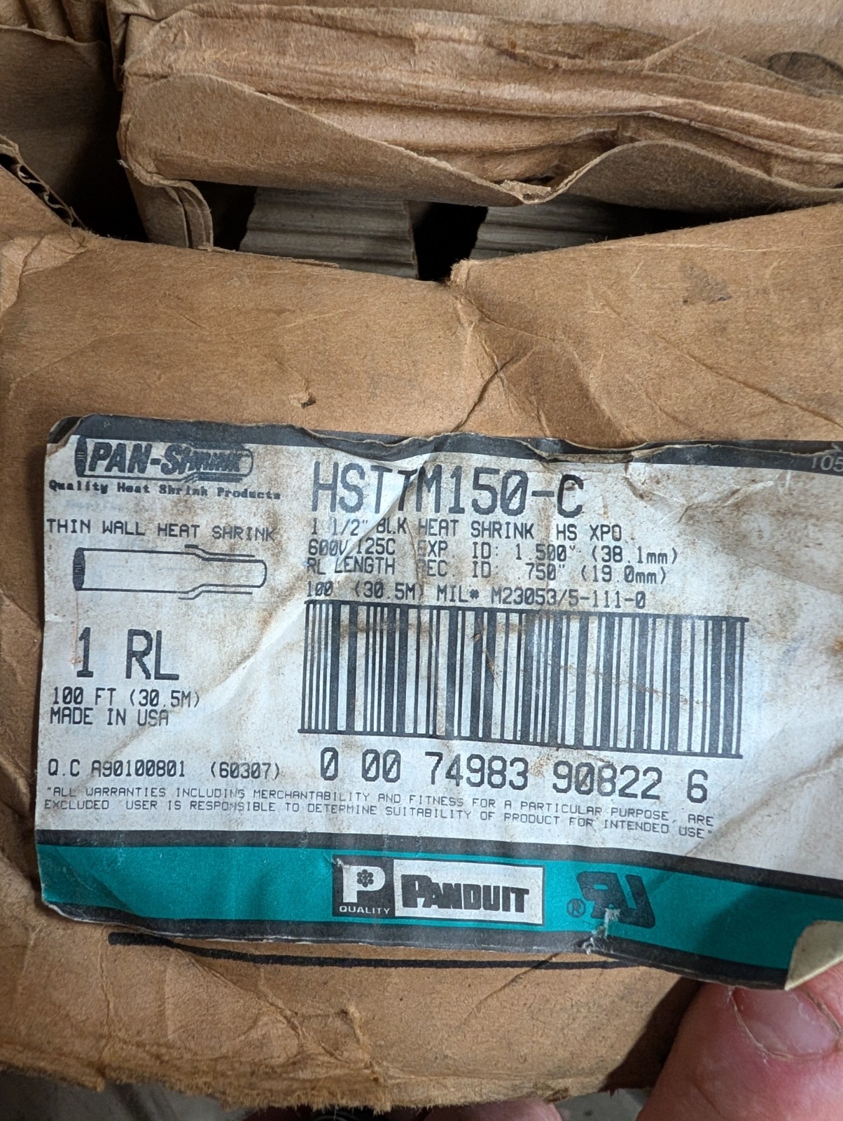 PANDUIT HSTT150-C Shrink Tubing New Quantity-75 Feet**FREE SHIPPING***
