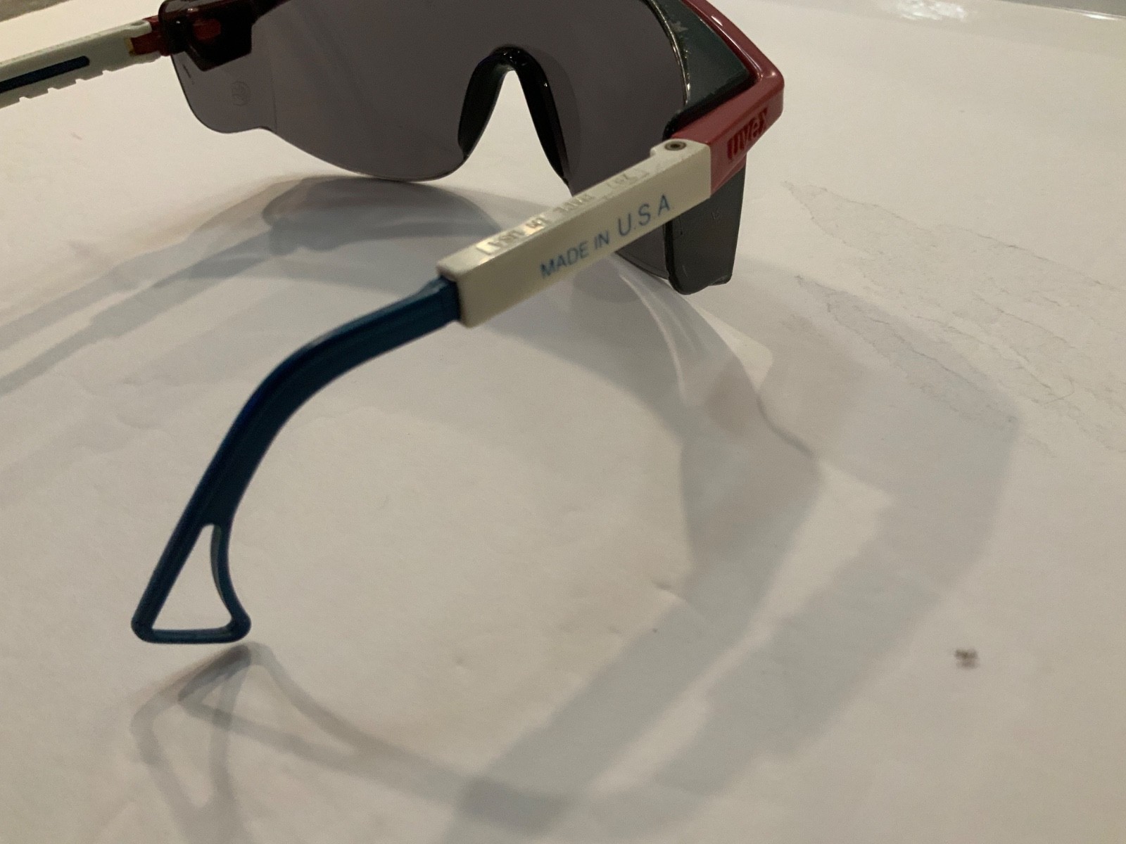 UVEX Astrospec Patriot Frame Dark Lens Safety Glasses Made In USA Z87 VTG