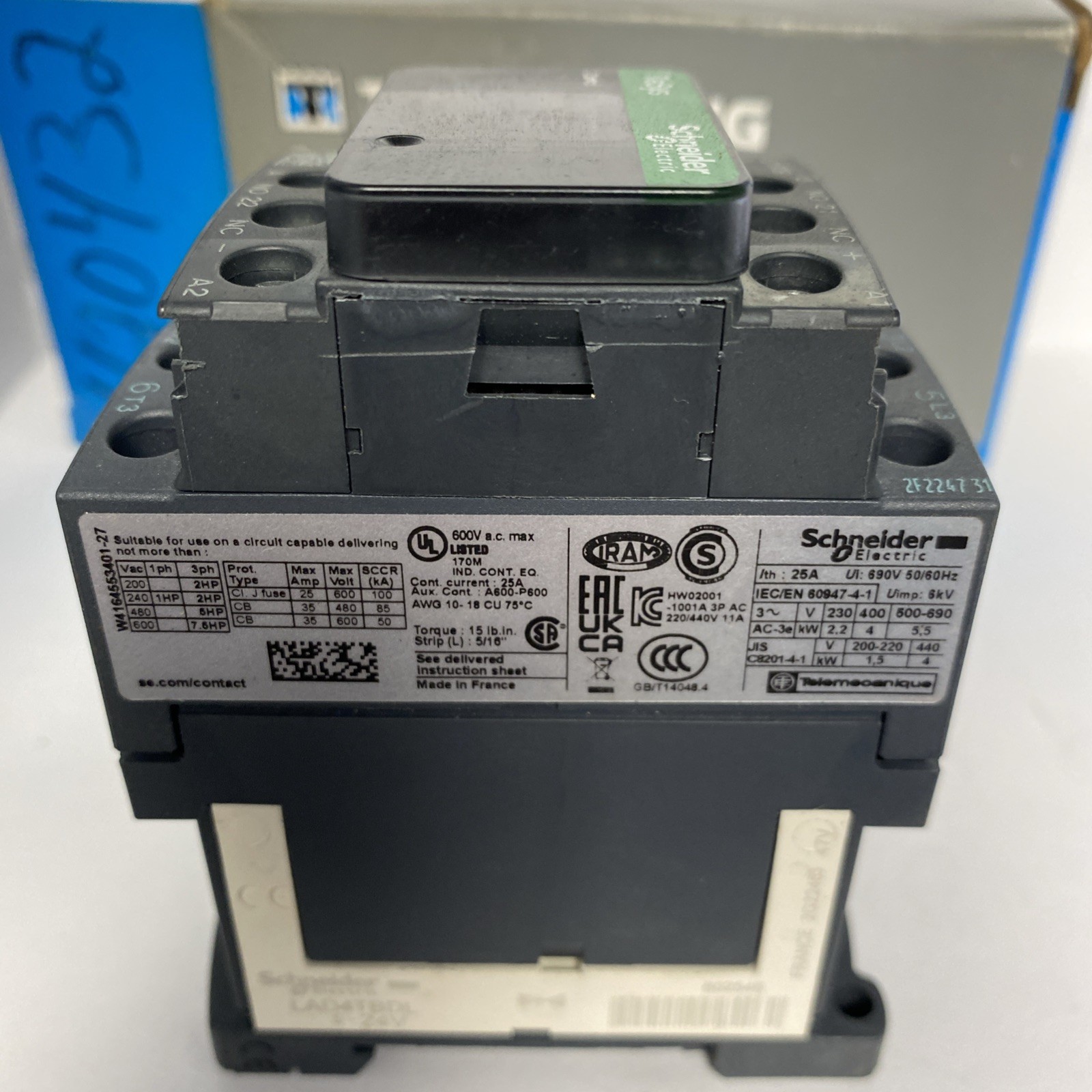 SCHNEIDER THERMO KING CONTACTOR 3P CIRCUIT BREAKER TeSys CONTROL LC1D09 OEM USA