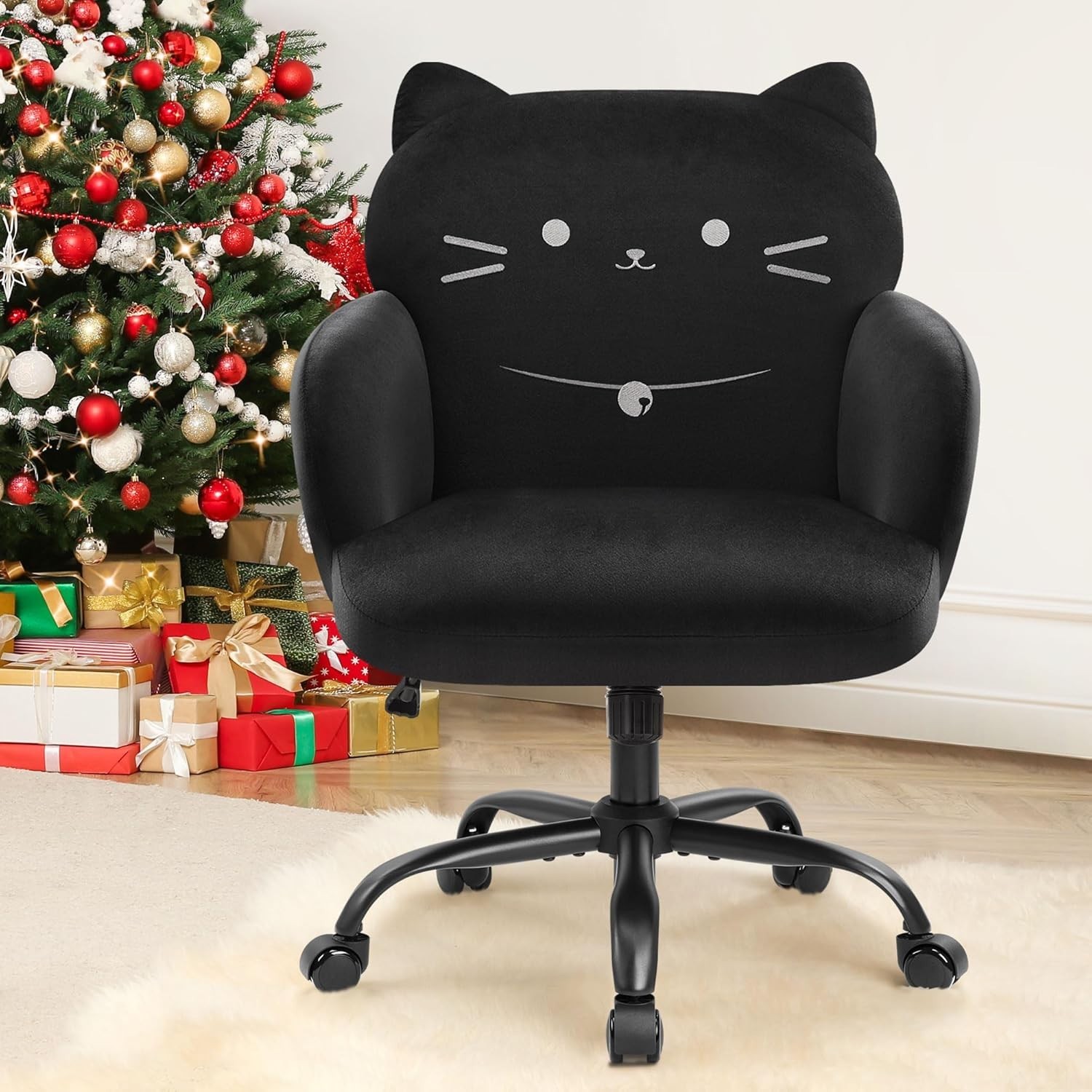 Versatile Cat-Inspired Velvet Task Chair: Stylish & Functional for Any Room