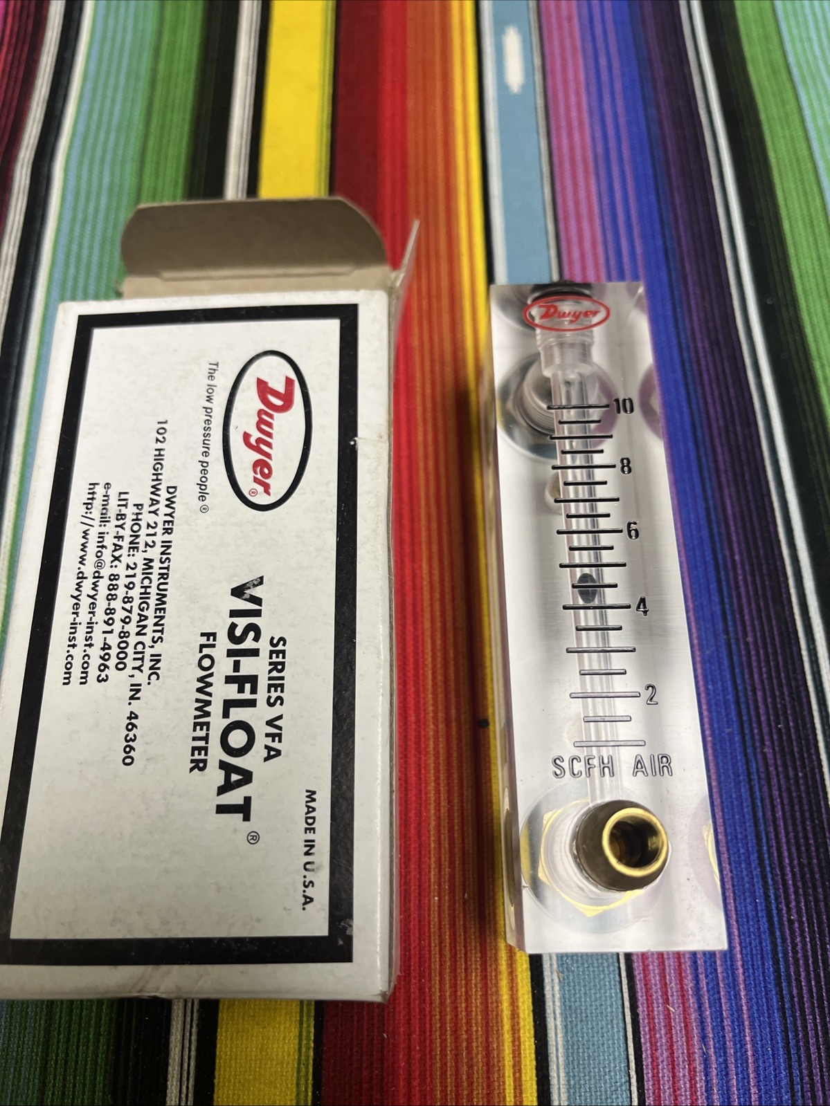 Dwyer Rate-Master Flowmeter RMA-10-SSV New Open Box No Knob