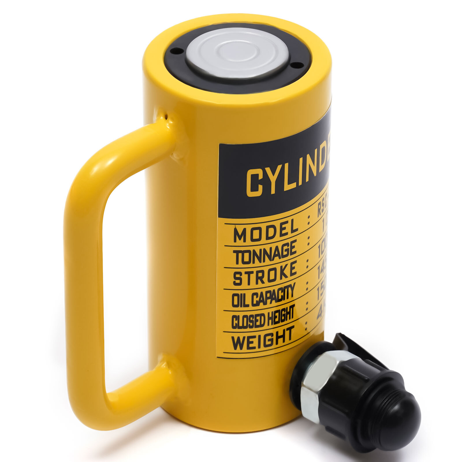 10 Ton Hydraulic Cylinder Jack Single Acting 4″ Stroke Solid Hydraulic Ram Jack