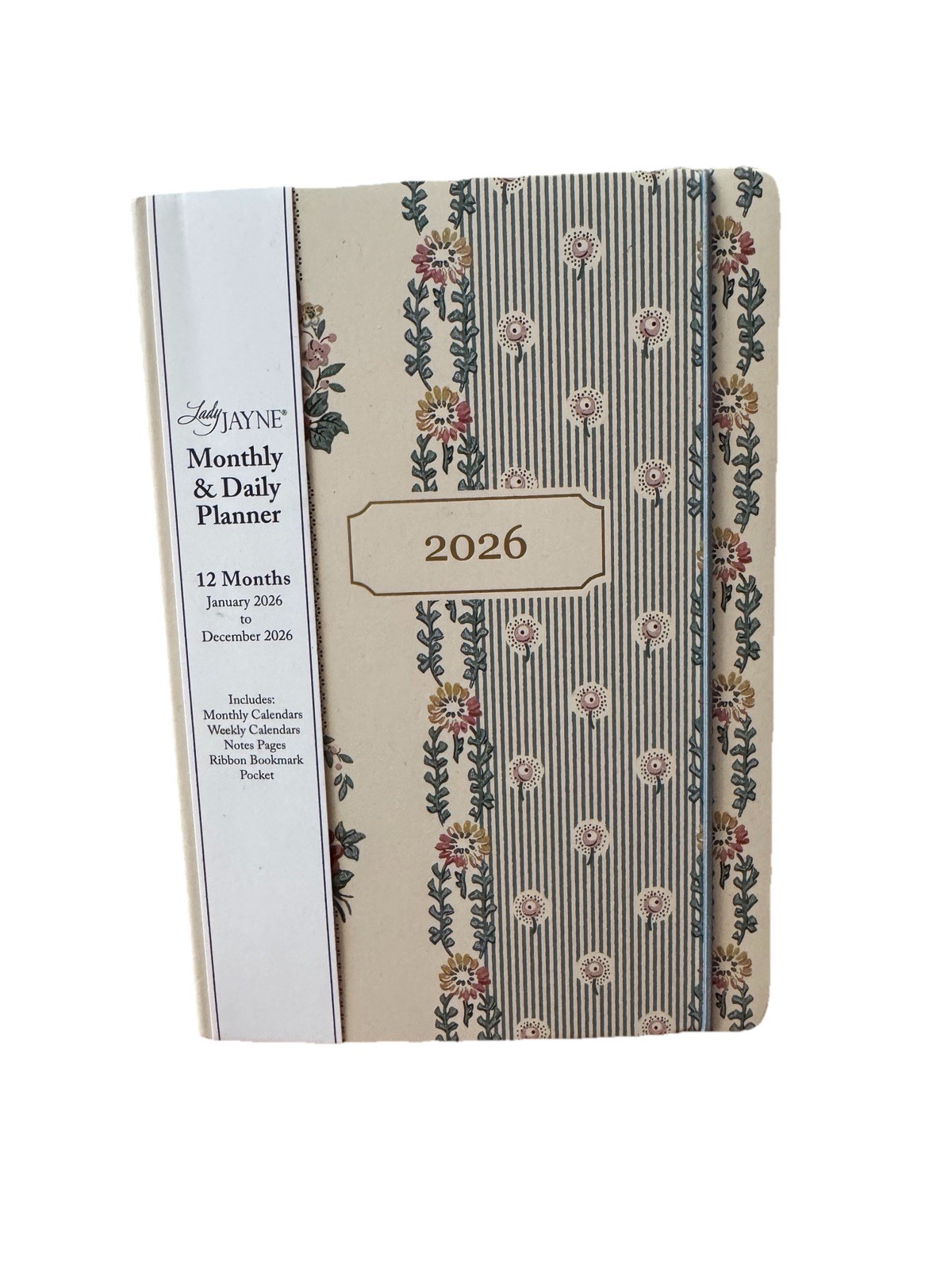 Lady Jayne Monthly & Weekly Planner 12 Months Jan-Dec 2026 Monthly, Weekly 8×6”