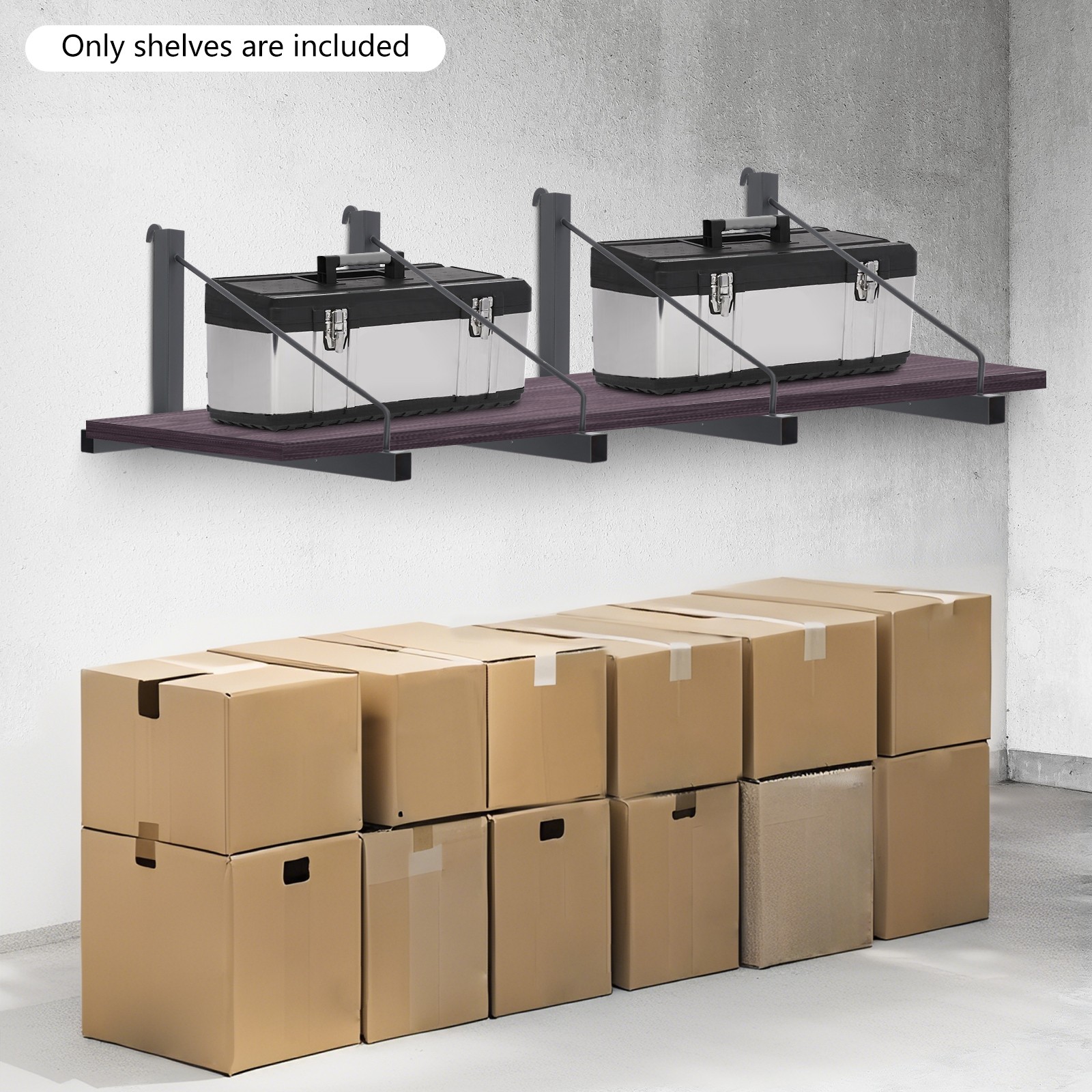 4x Container Shelf Bracket Shipping Container Bracket Triangular 249.48kg/550lbs