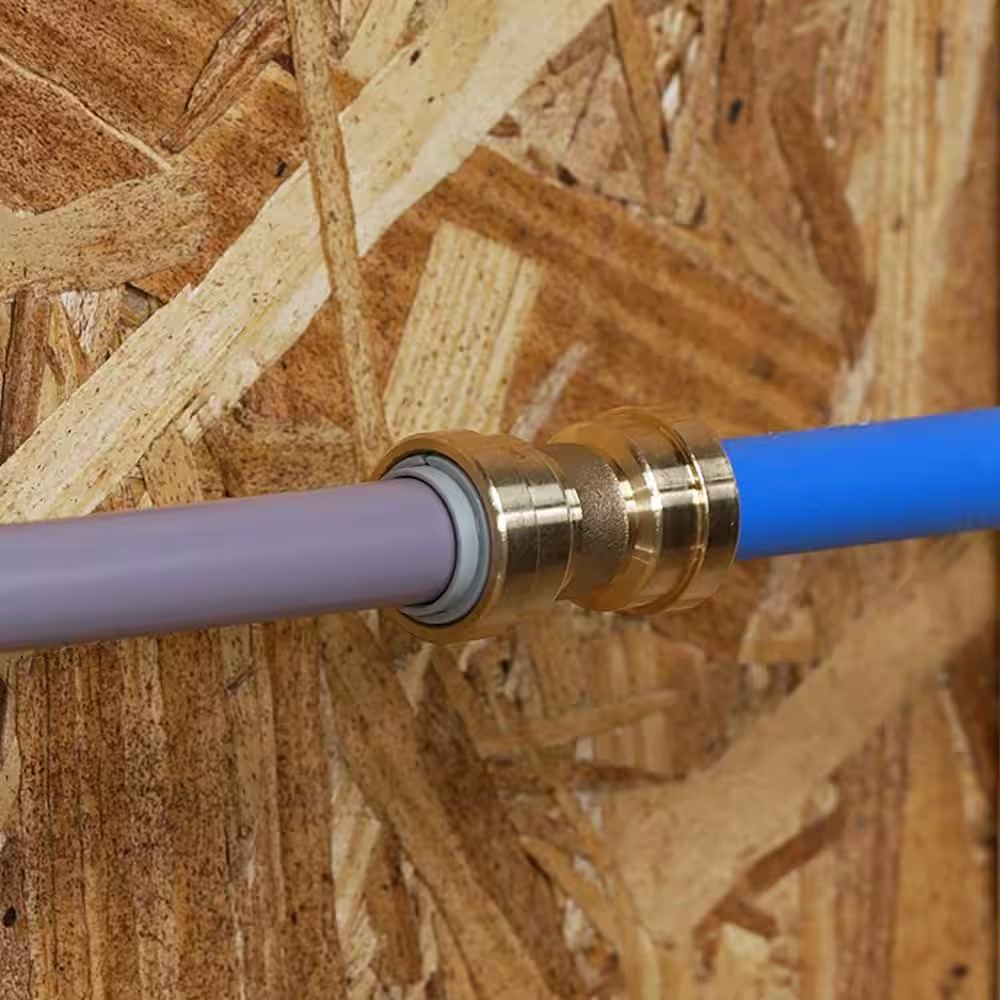 1/2 In. Push-To-Connect Brass Polybutylene Conversion Coupling Fitting