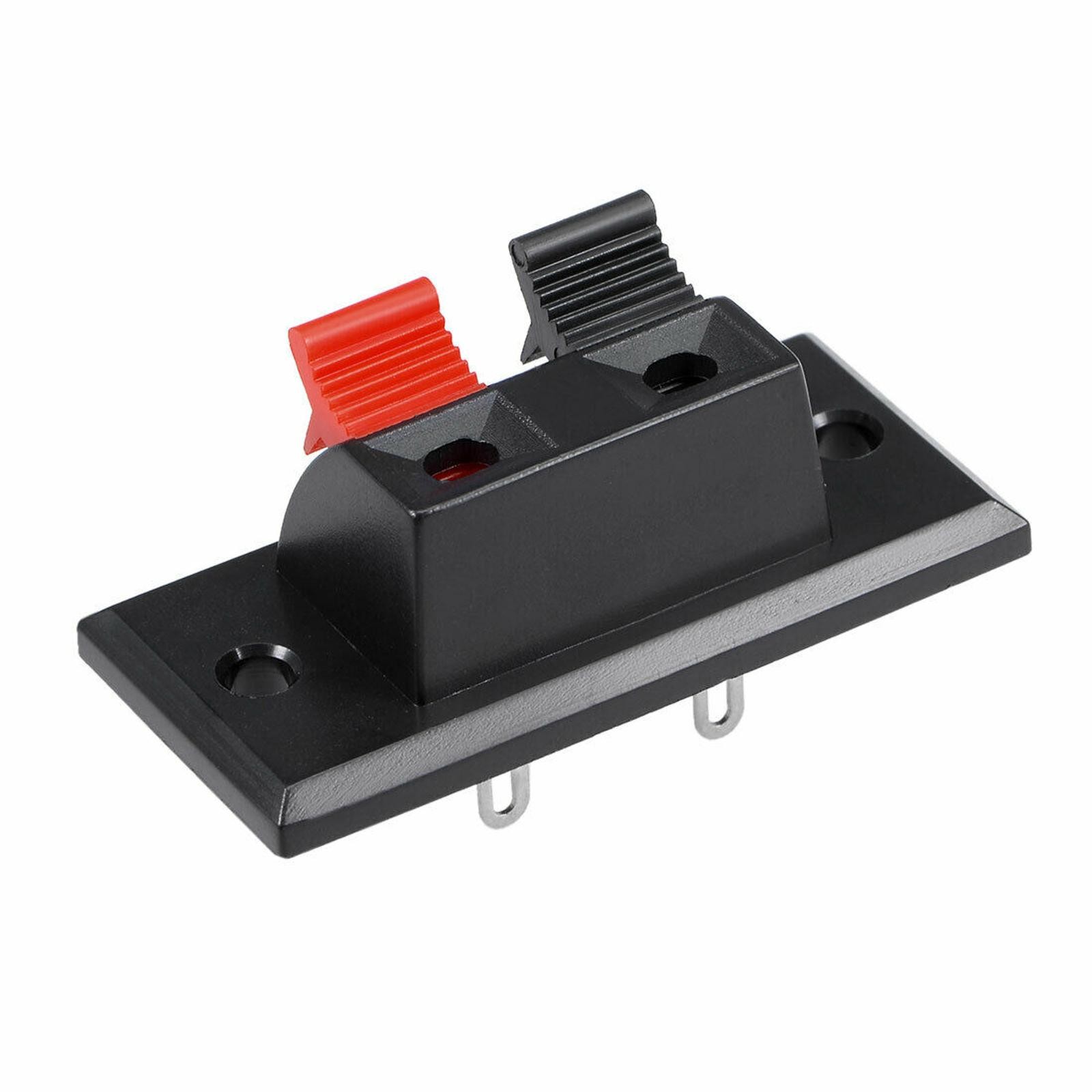 10 Pcs 2 Way Push Release Connector Plate Stereo Speaker Terminal Strip Block D