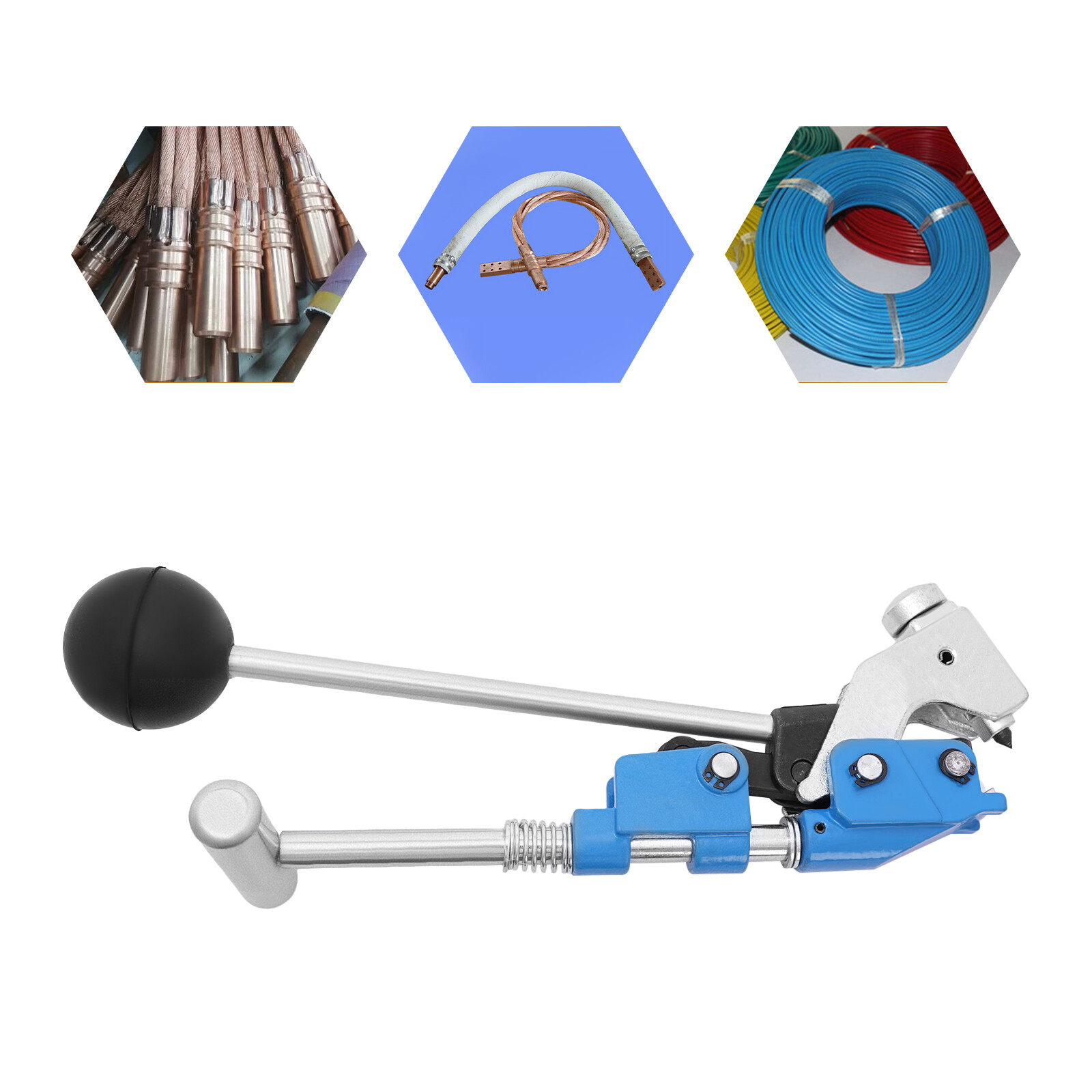 Punch Clamp Tool for steel strips w/0.37-0.63in width&up to 0.03in in thickness
