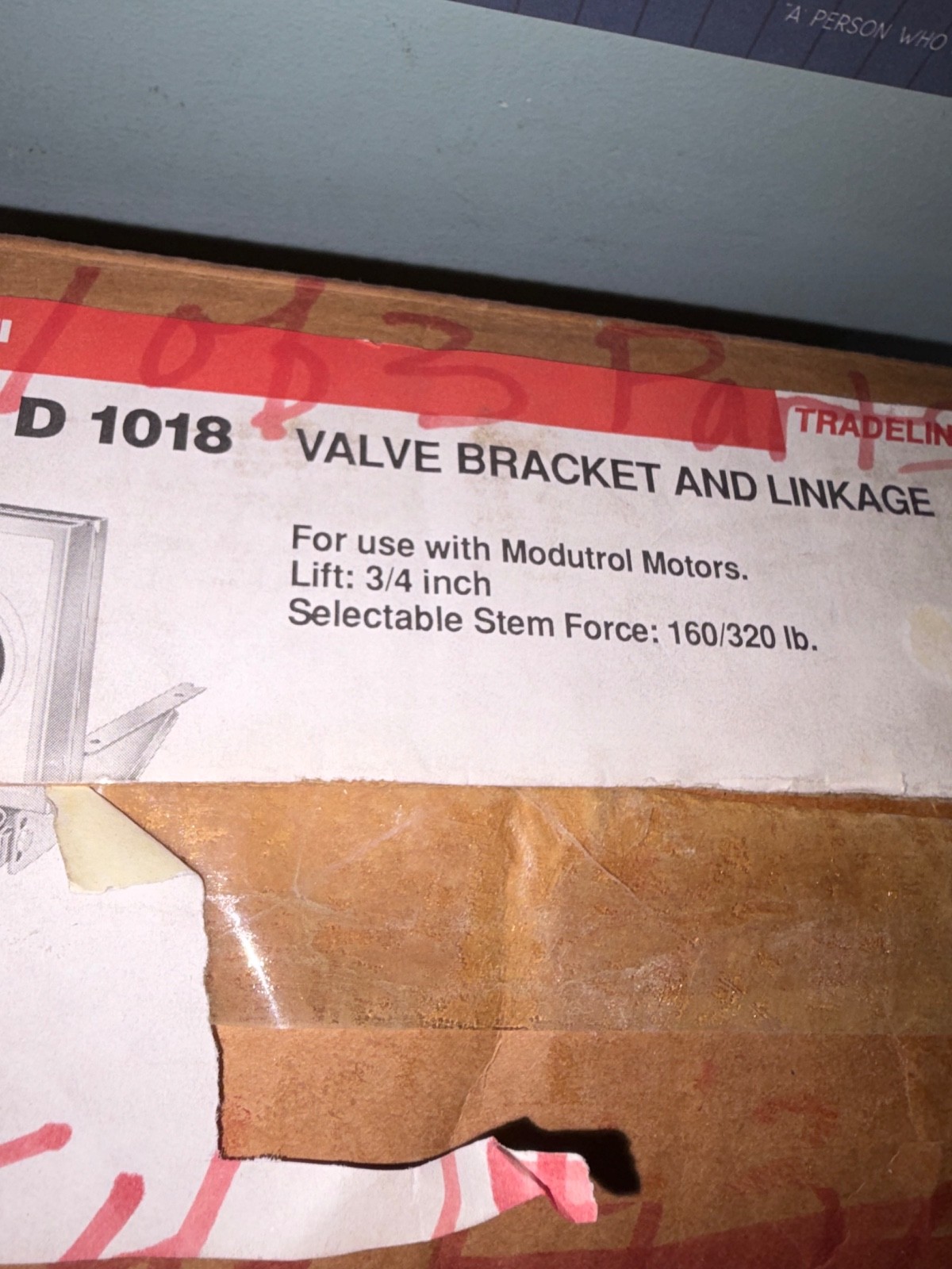 NOS HONEYWELL Q5001D1018 VALVE BRACKET & LINKAGE LIFT 3/4” S10
