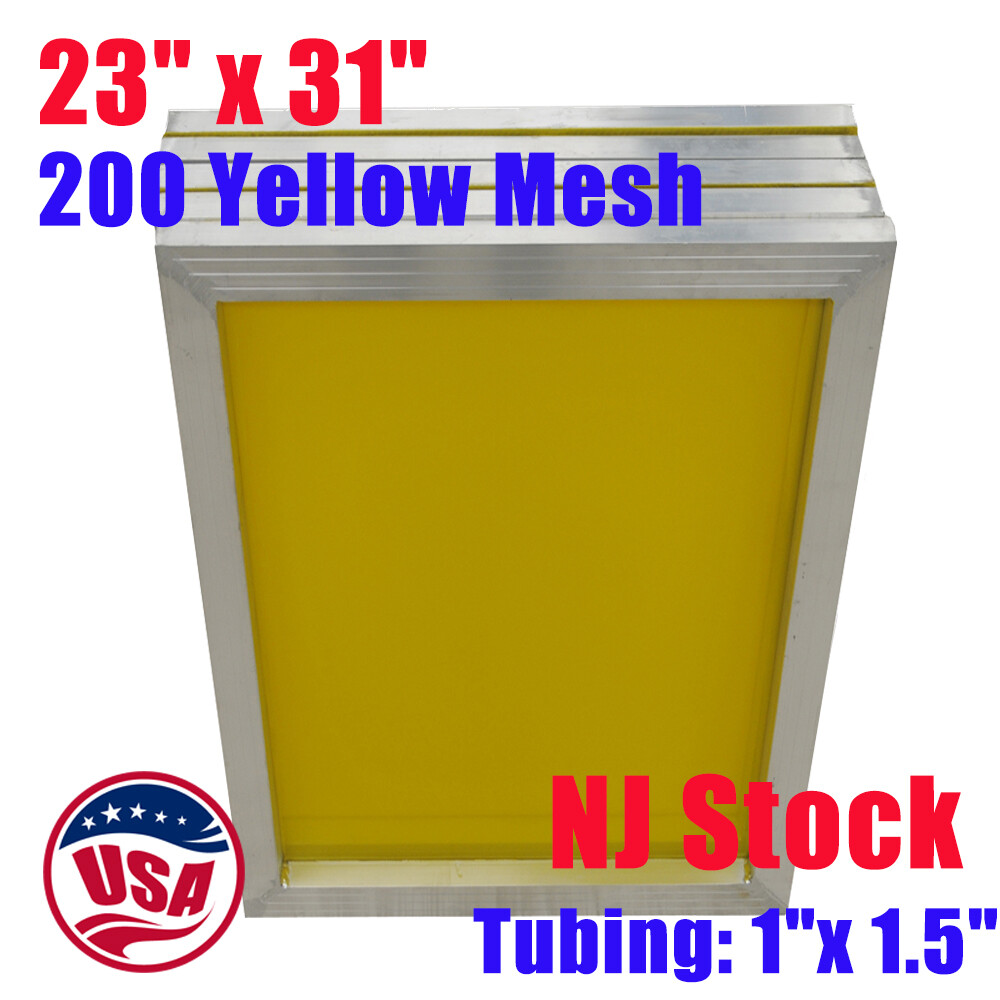 6Pack 23″ x 31″ Aluminum Silk Screen Printing Frame With 200 Yellow Mesh