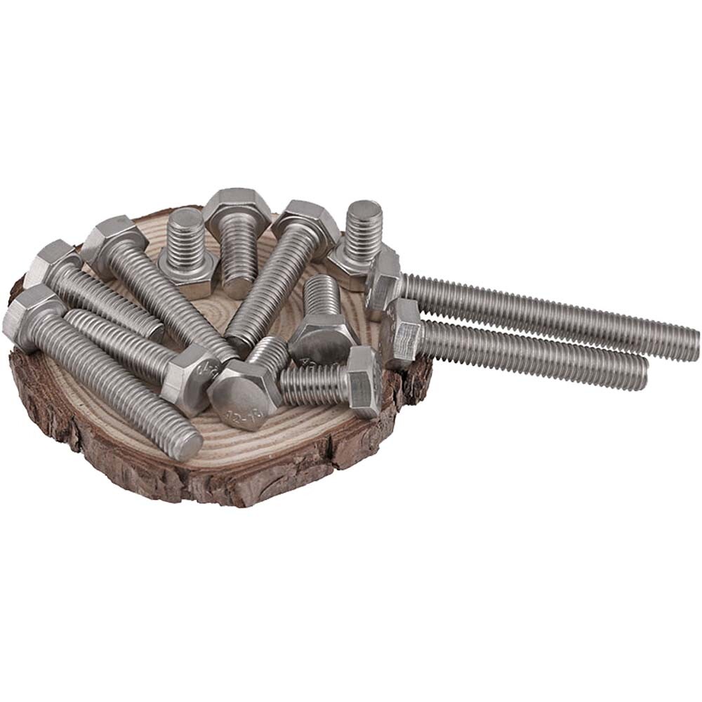 M3 Metric 304 Stainless Steel Full Thread Hex Bolts Hexagon Head Screws DIN 933