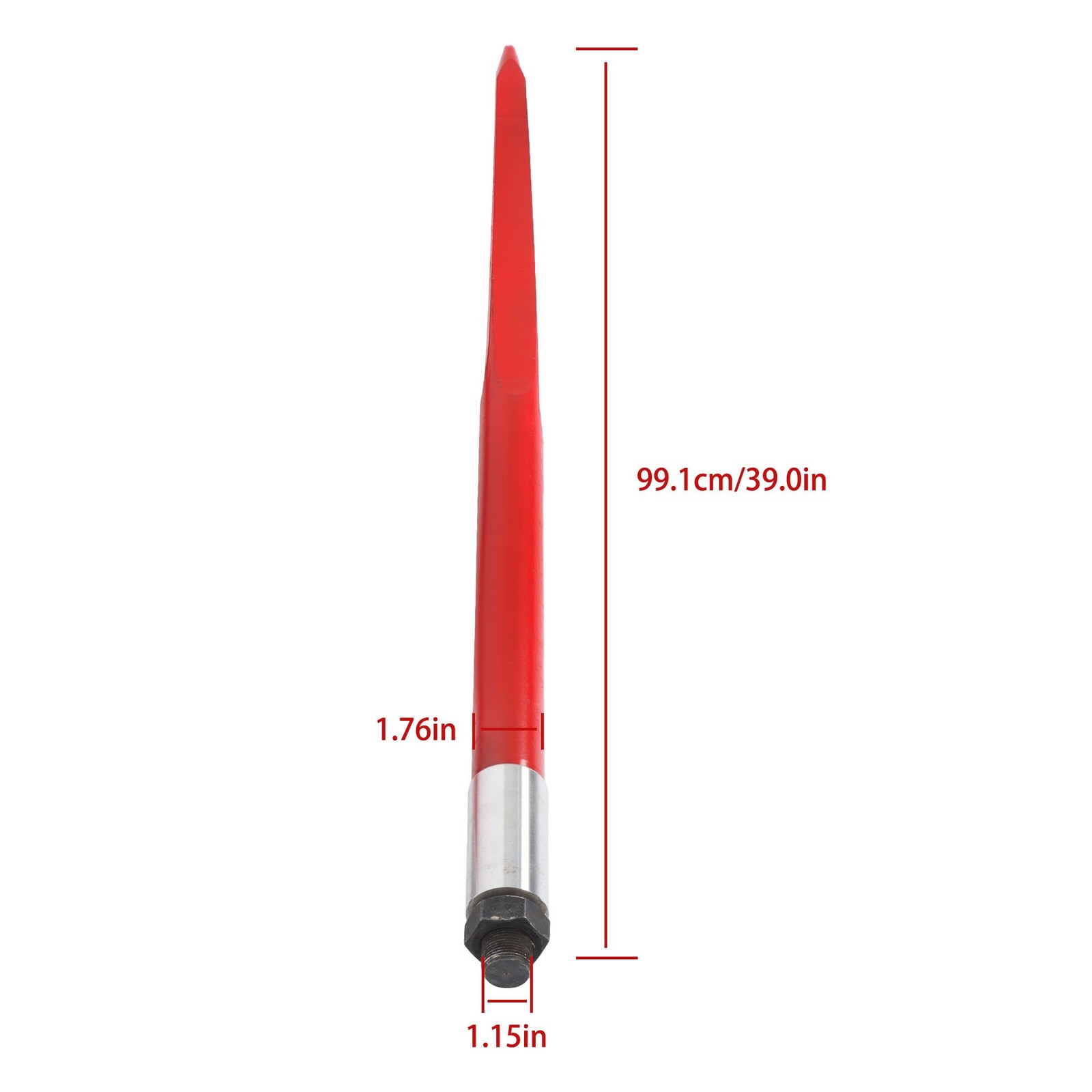 2 Pack 39″ Hay Bale Spear 3000 lbs Capacity Spike Fork Fit For Tractors Loaders