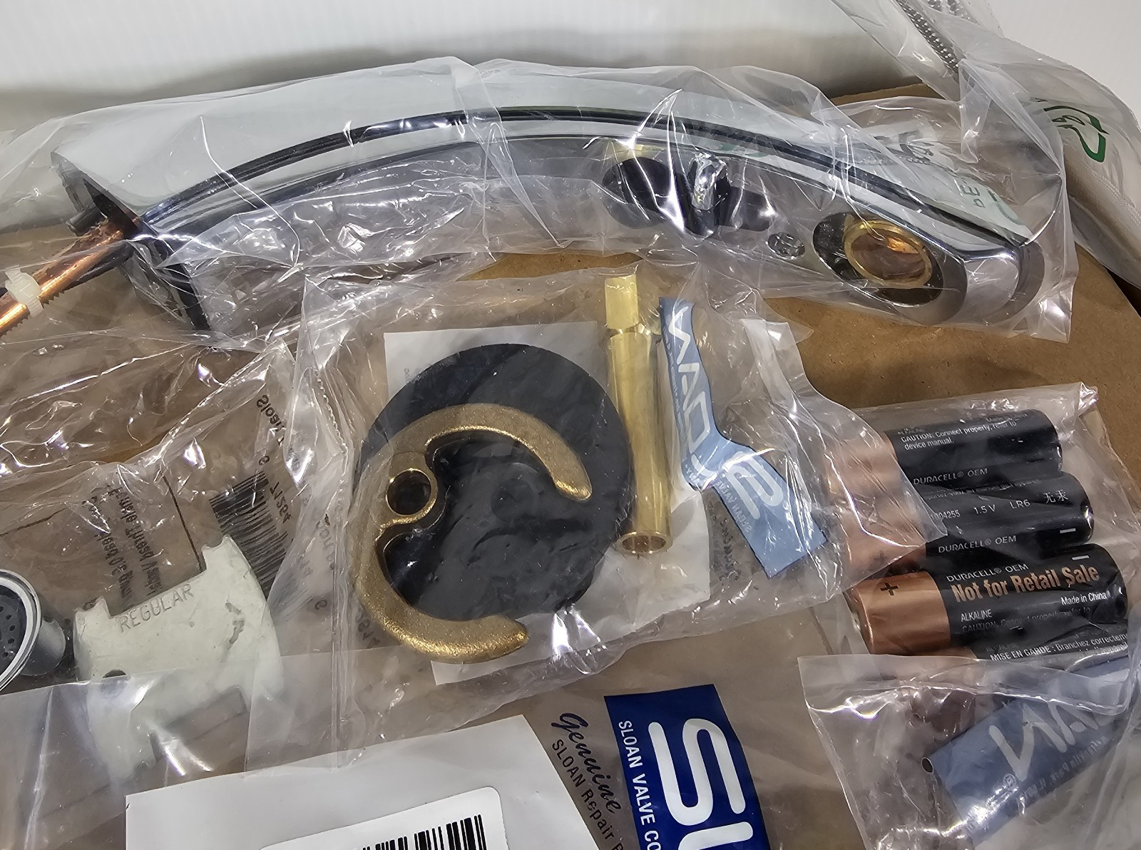 Sloan Optima Faucet ETF880-4 Sensor Operated, Chrome,Plug In Adapter, NEW