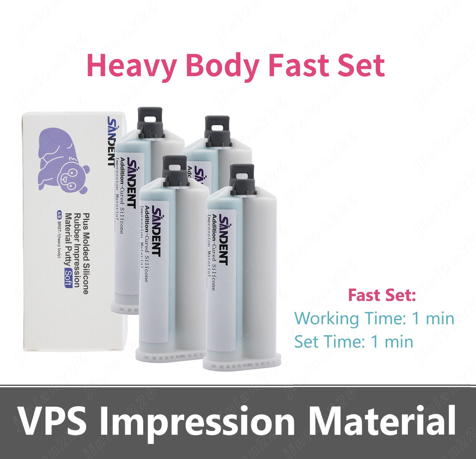 Dental Light/Heavy Body Impression Material FAST SET or REGULAR SET, 1-40 50ml