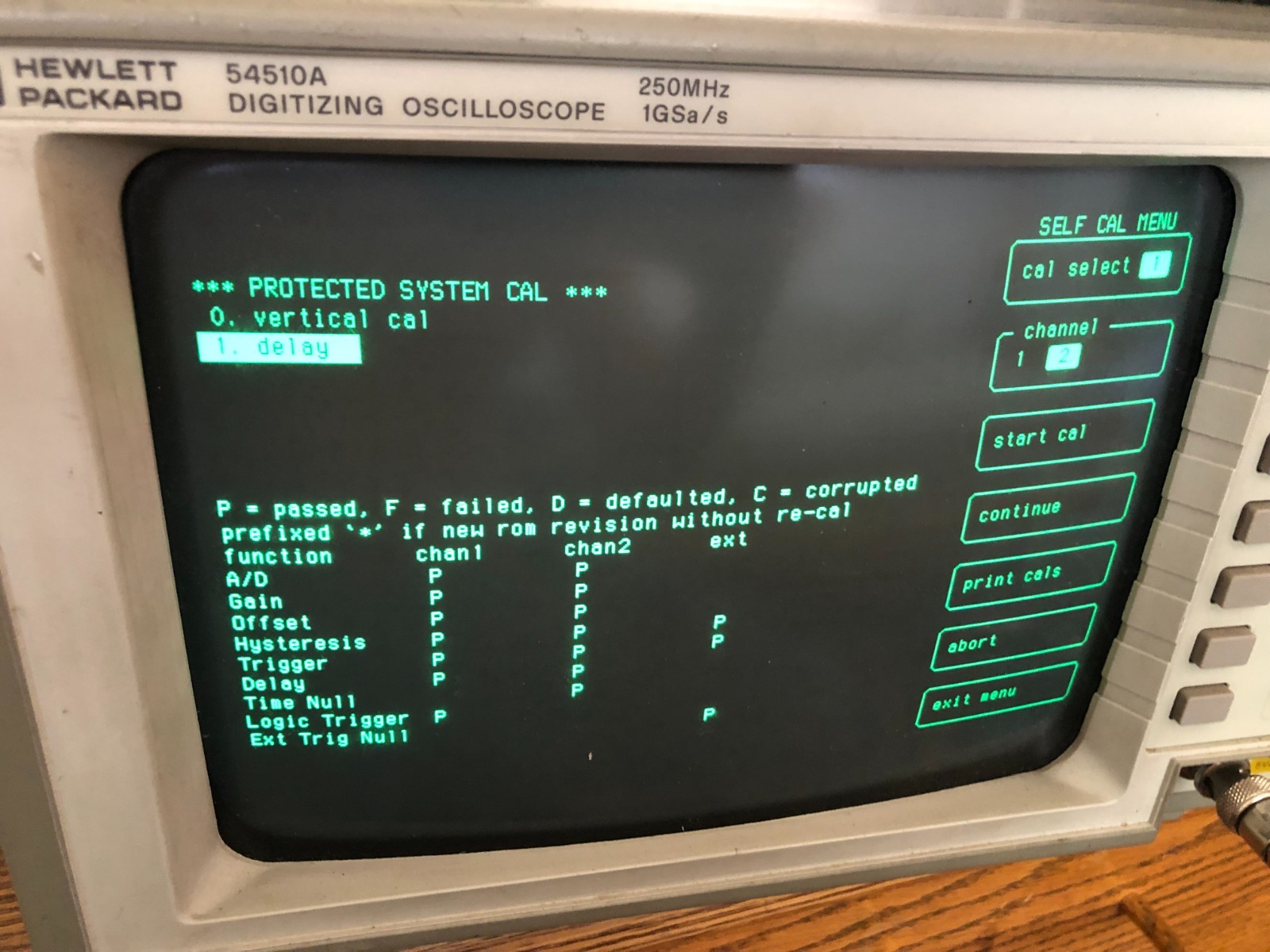 Working Agilent 54510A Digitizing Oscilloscope 2-Ch 250MHz 1GSa/s Tested