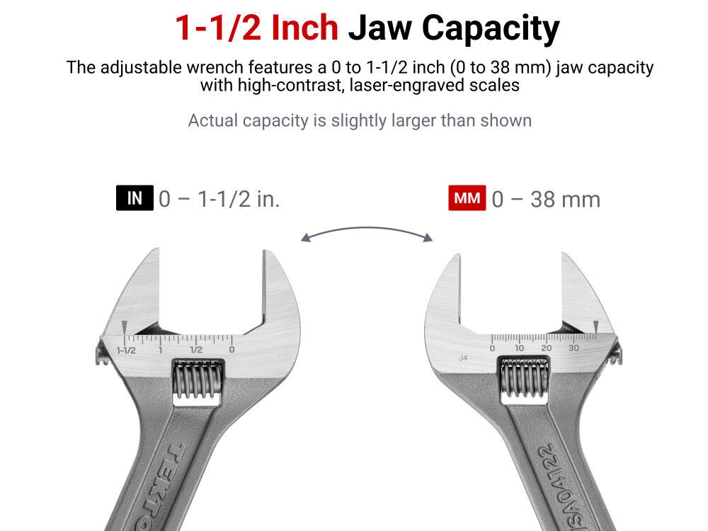 Tekton Adjustable Wrench, 6 Inches
