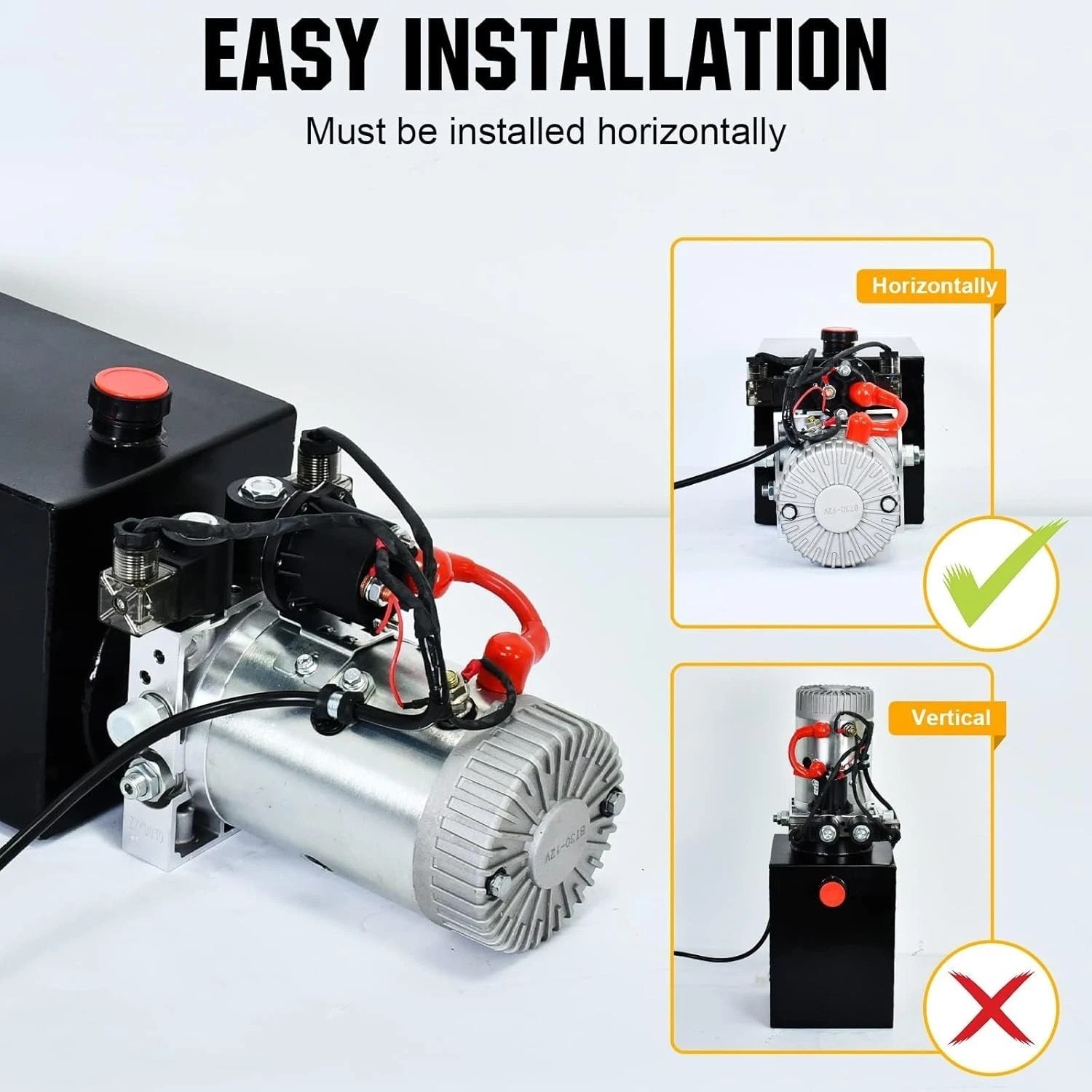 High-Performance 10 Quart Electric Hydraulic Pump for Dump Trailers & More