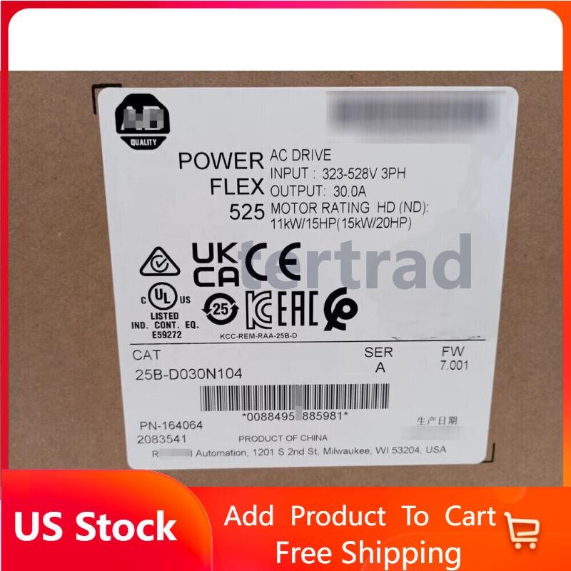25B-D030N104 / A New Sealed 25BD030N104 Powerflex 525 AC Drive 20HP 15KW 1pcs