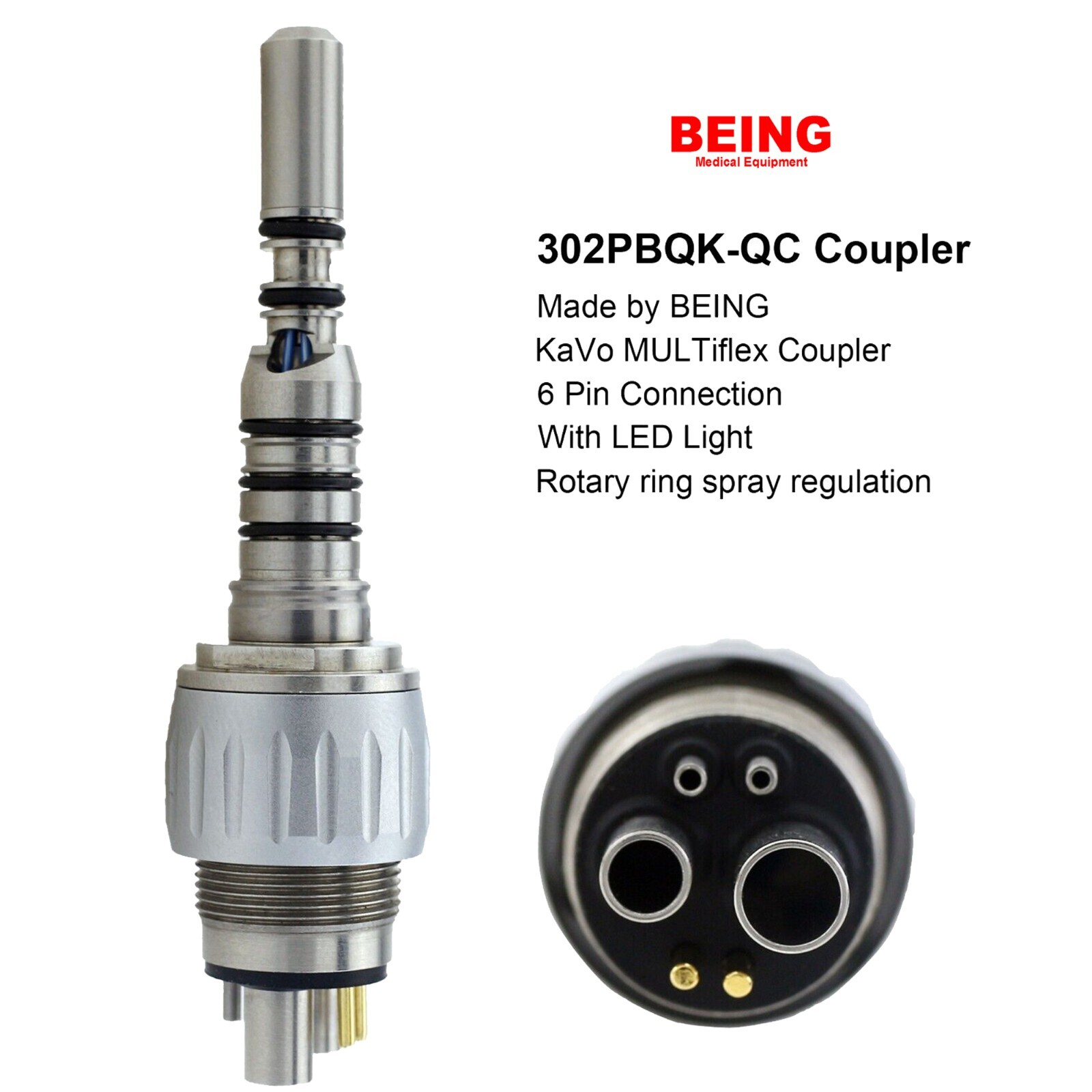 COXO Dental Small Mini Head High Speed Handpiece Fiber Optic For KaVo MULTIflex