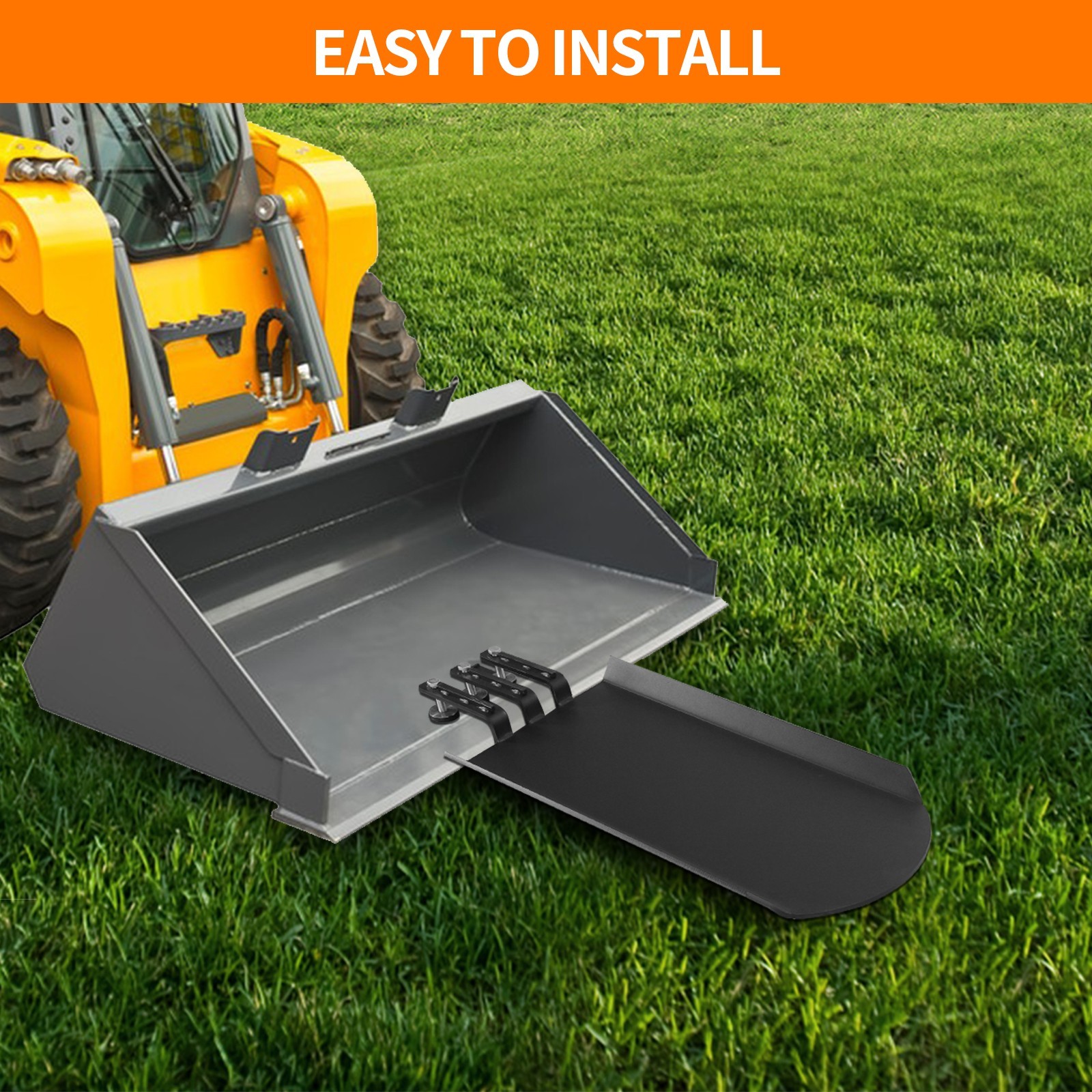 Clamp On Quick Spade, Attachment for Skid Steer, Tractor Bucket or Pallet Fork