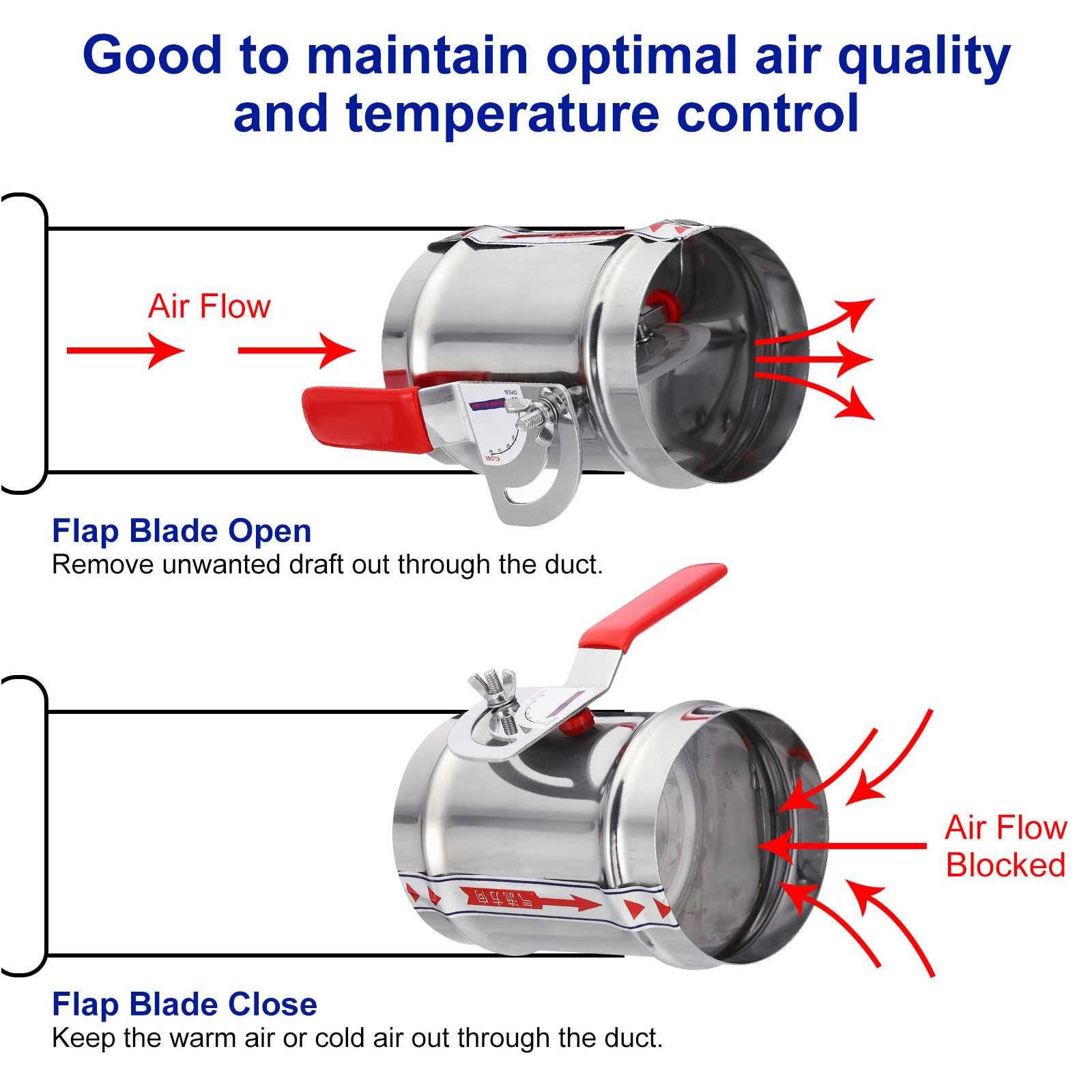 1 x HVAC Duct Manual Volume Backdraft Damper 10″ Airflow Ducting Branch Vent