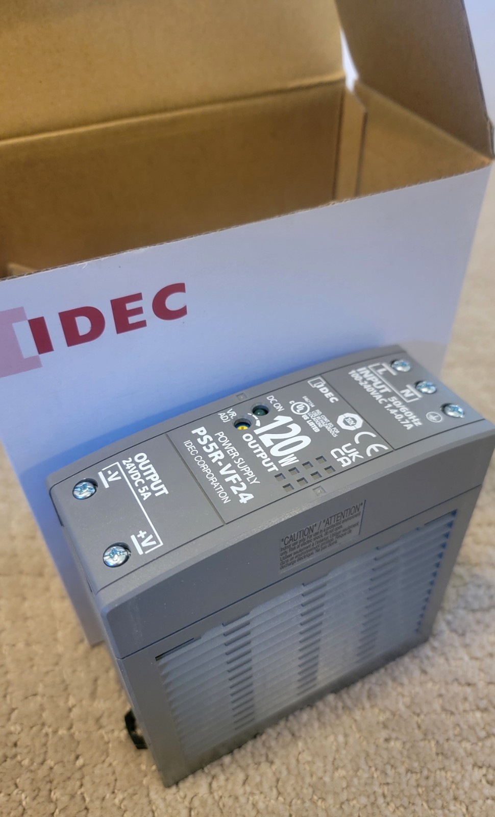 IDEC PS5R-VF24 / PS5RVF24 POWER SUPPLY 120W 24VDC ELECTRICAL EQUIPMENT-NEW-