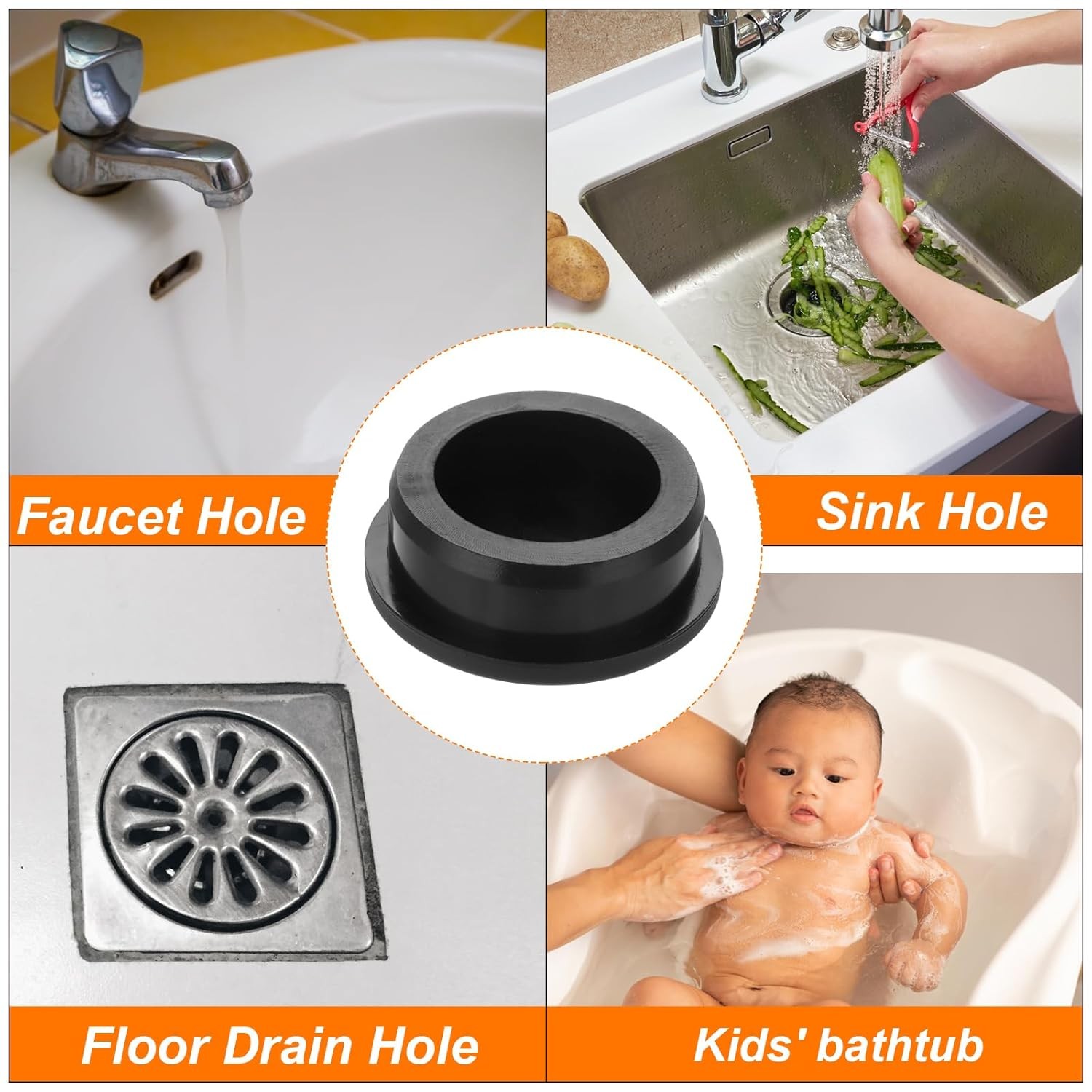 Silicone Rubber End Cap Tube Pipe Insert Plug Bung Dust-Proof Black 6.8- 201.5mm