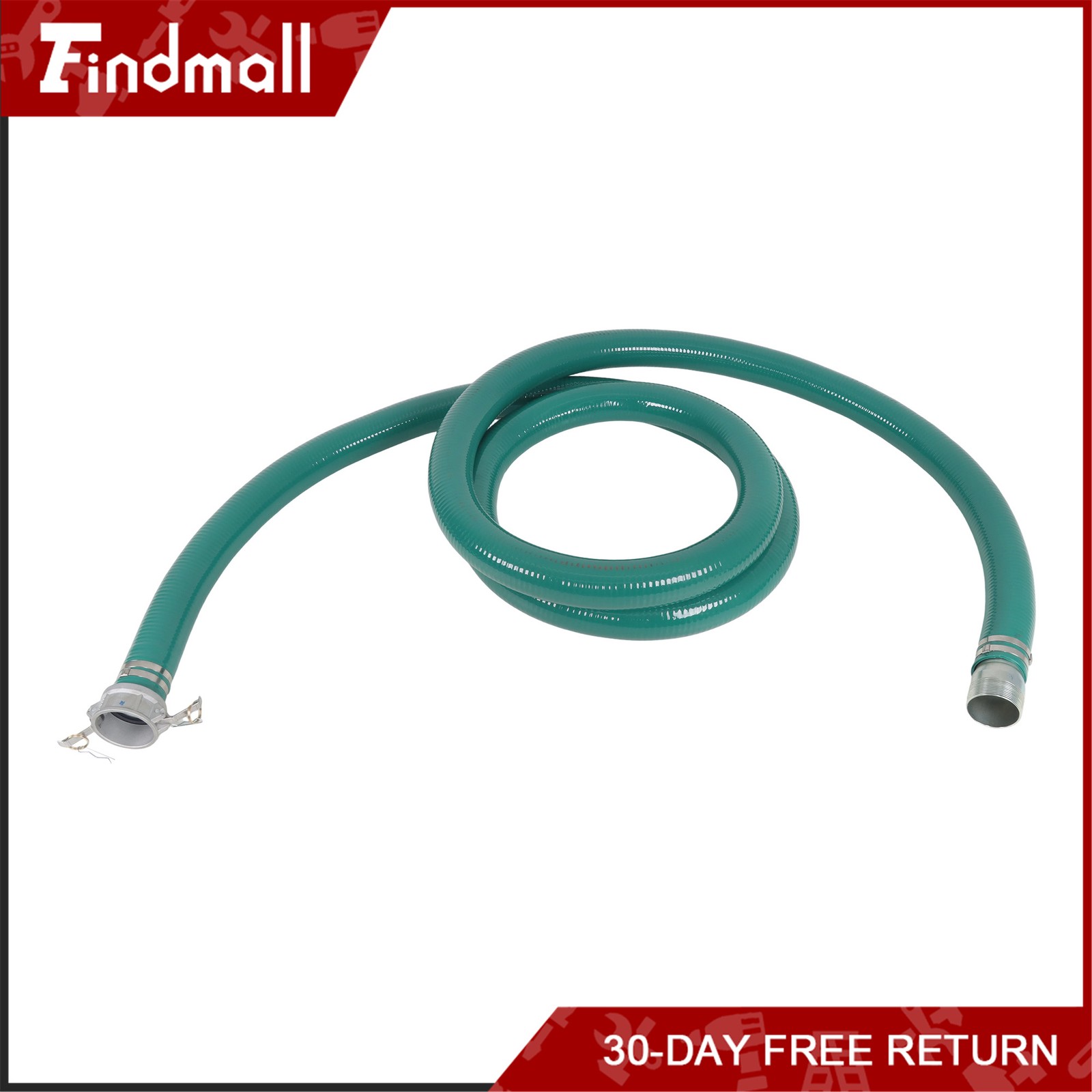 Findmall 3 inch Suction Hose Pump Kit Includes 65ft Blue Hose & 20ft Green Hose