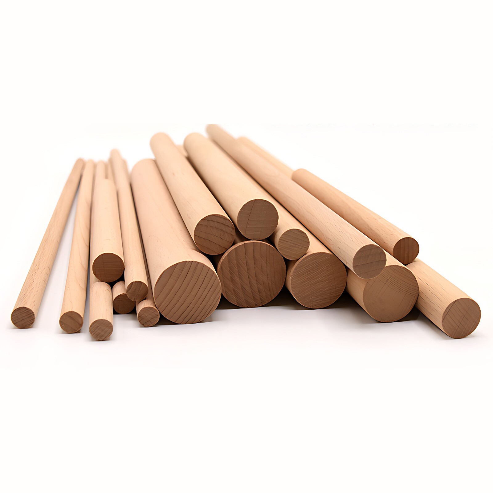 DIY Craft Sticks Beech Wood Dowels Smooth Rod Pegs Wooden Dowel 10CM/20CM/30CM