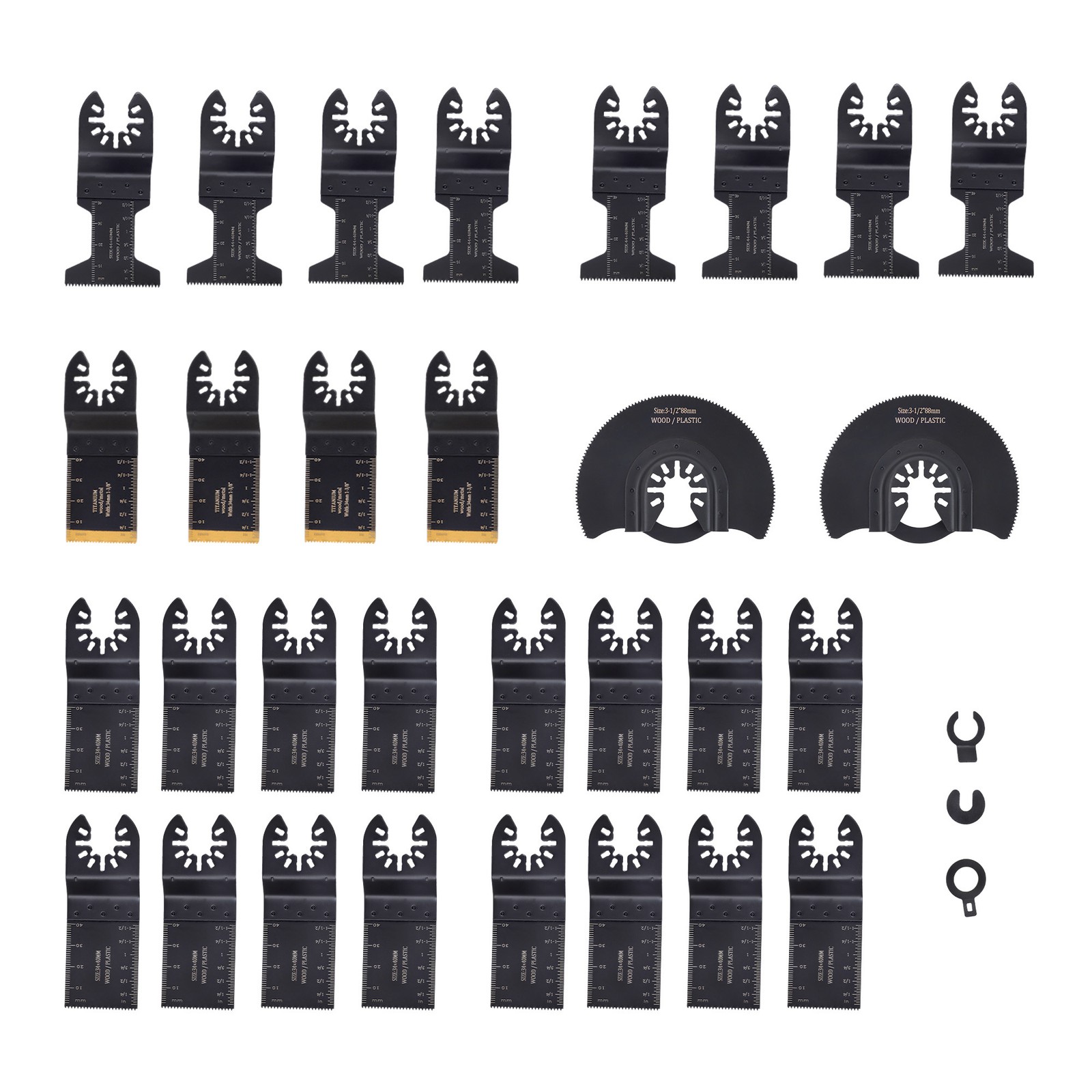 Japanese Tooth Oscillating Saw Blades 30 PCS Universal Titanium Multitool Blades