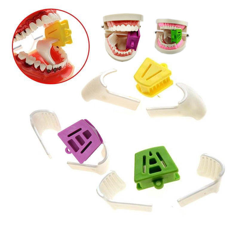 1 Set Dental Silicone Mouth Prop Latex Bite Block with Tongue Guard S/M/L Sizes