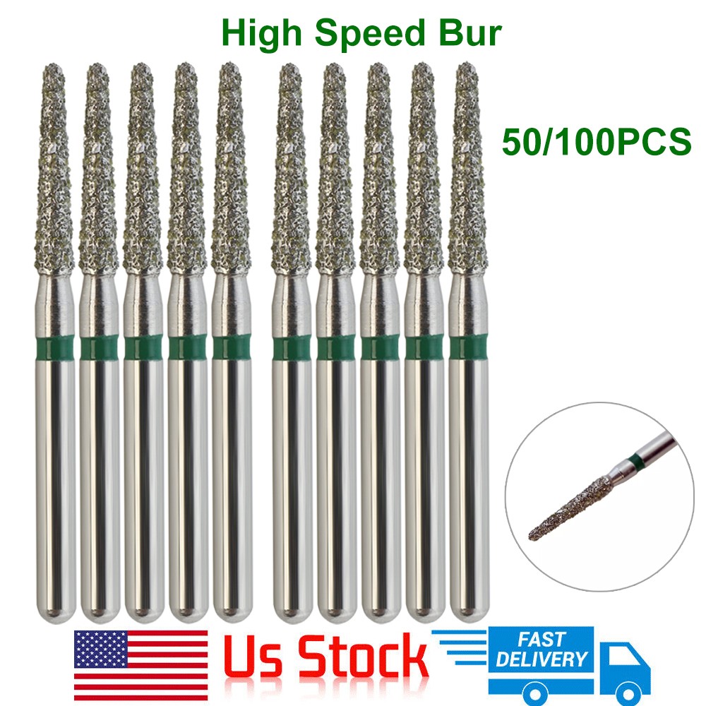 High Speed Dental Diamond Burs FG 856/016C Round End Taper Coarse Grit 50/100PCS