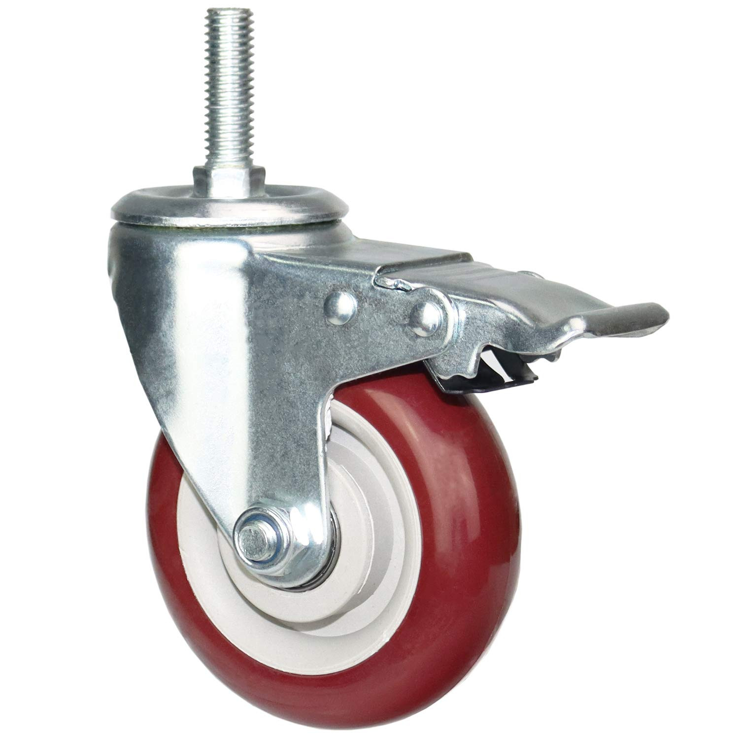4 Inch Swivel Stem Casters Heavy Duty American Size UNC 1/2″-13X1-1/2 Stem Threa