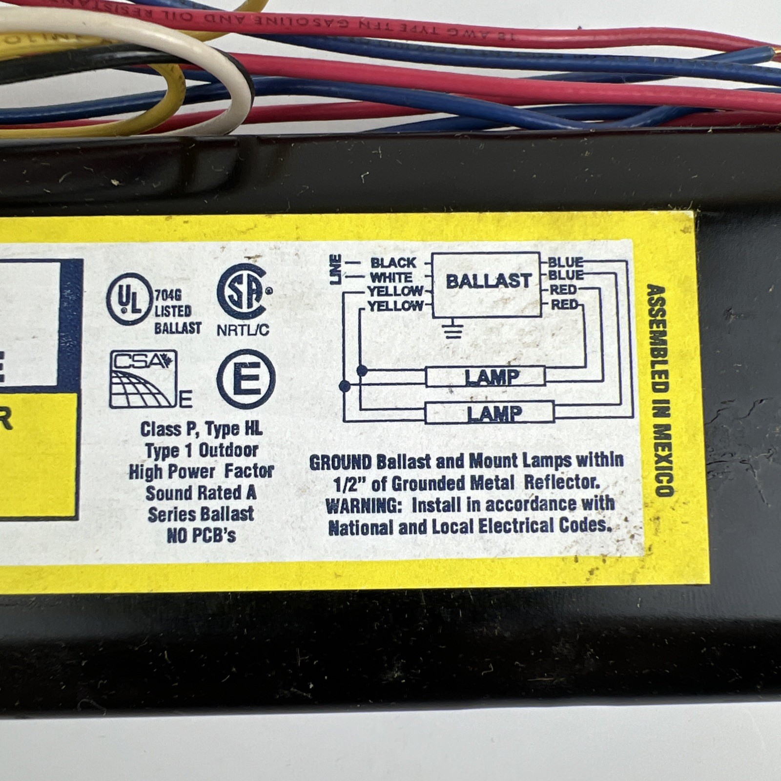 Advance Transformers Ballast R-2S40-1-TP 120VOLTS/60HZ