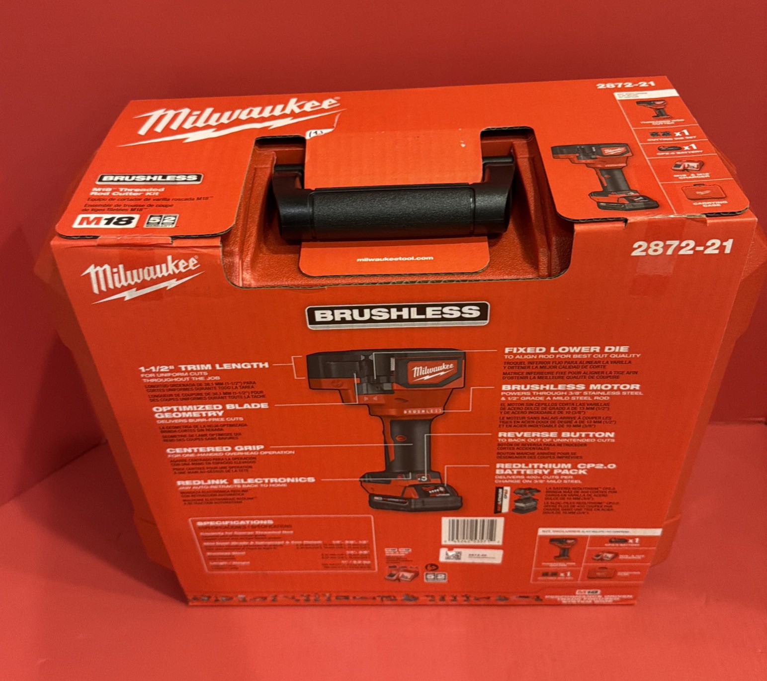 Milwaukee Tools M18 Brushless Threaded Rod Screw Cutter Kit 2872-21