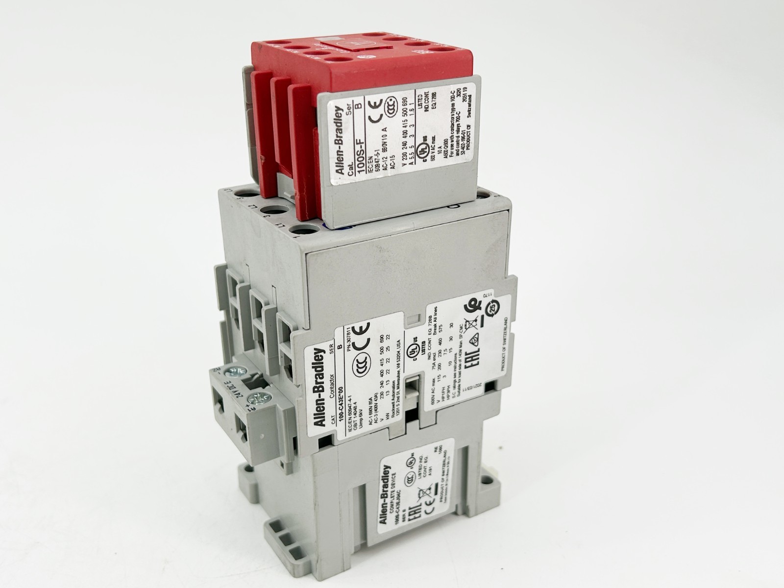 New Allen Bradley 100S-C43EJ04C Safety Contactor 43A 24VDC Ser.B