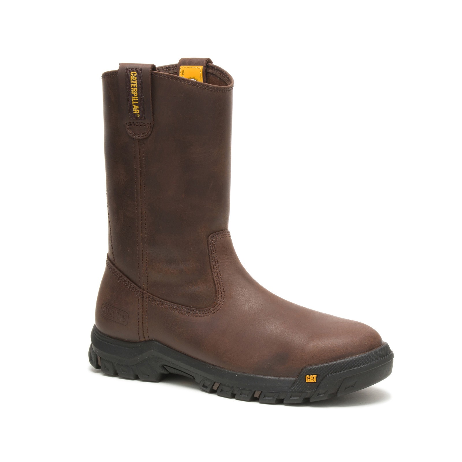 Caterpillar Drawbar Steel Toe P91155 Mens Brown Wide Work & Safety Boots 8.5