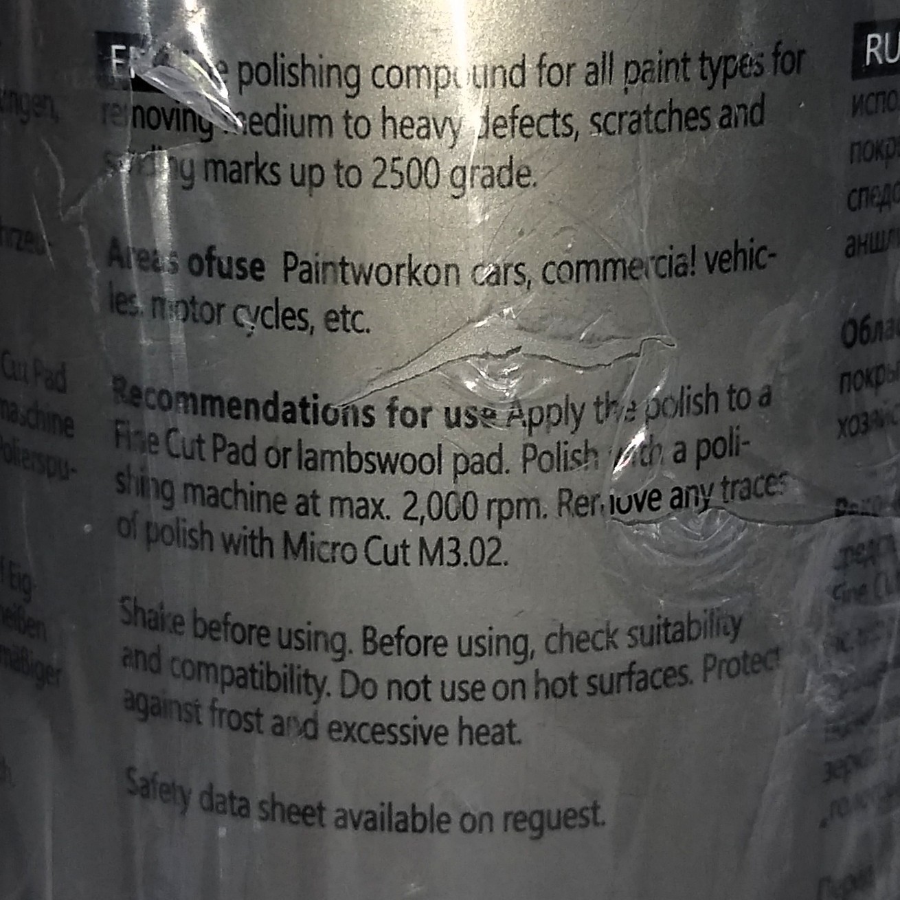 KochChemie F6.01 Fine Cut Polish Silicone-Oil-Free Compound, All Paint Types 1L