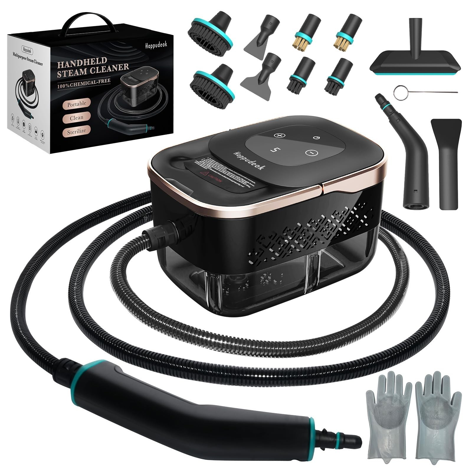Steam Cleaner,15s Heat-Up 42.27oz Tank,2500w Handheld Steam Cleaner for Home …