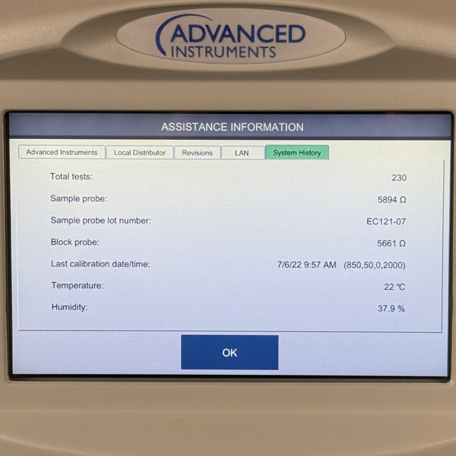 Advanced Instruments OsmoTECH PRO Multi-Sample Osmometer, Tested, 60 Day Guar