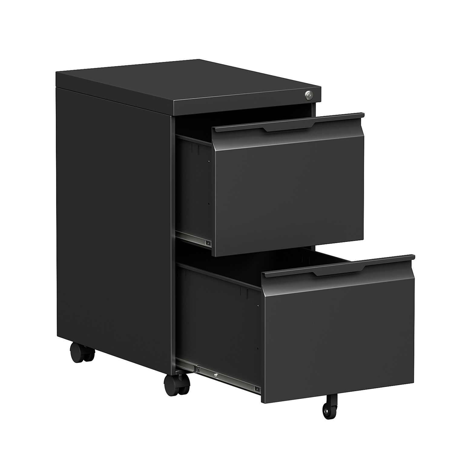 2 Drawer Mobile File Cabinet, Under Desk Storage Cabinet With Lock Office Filing