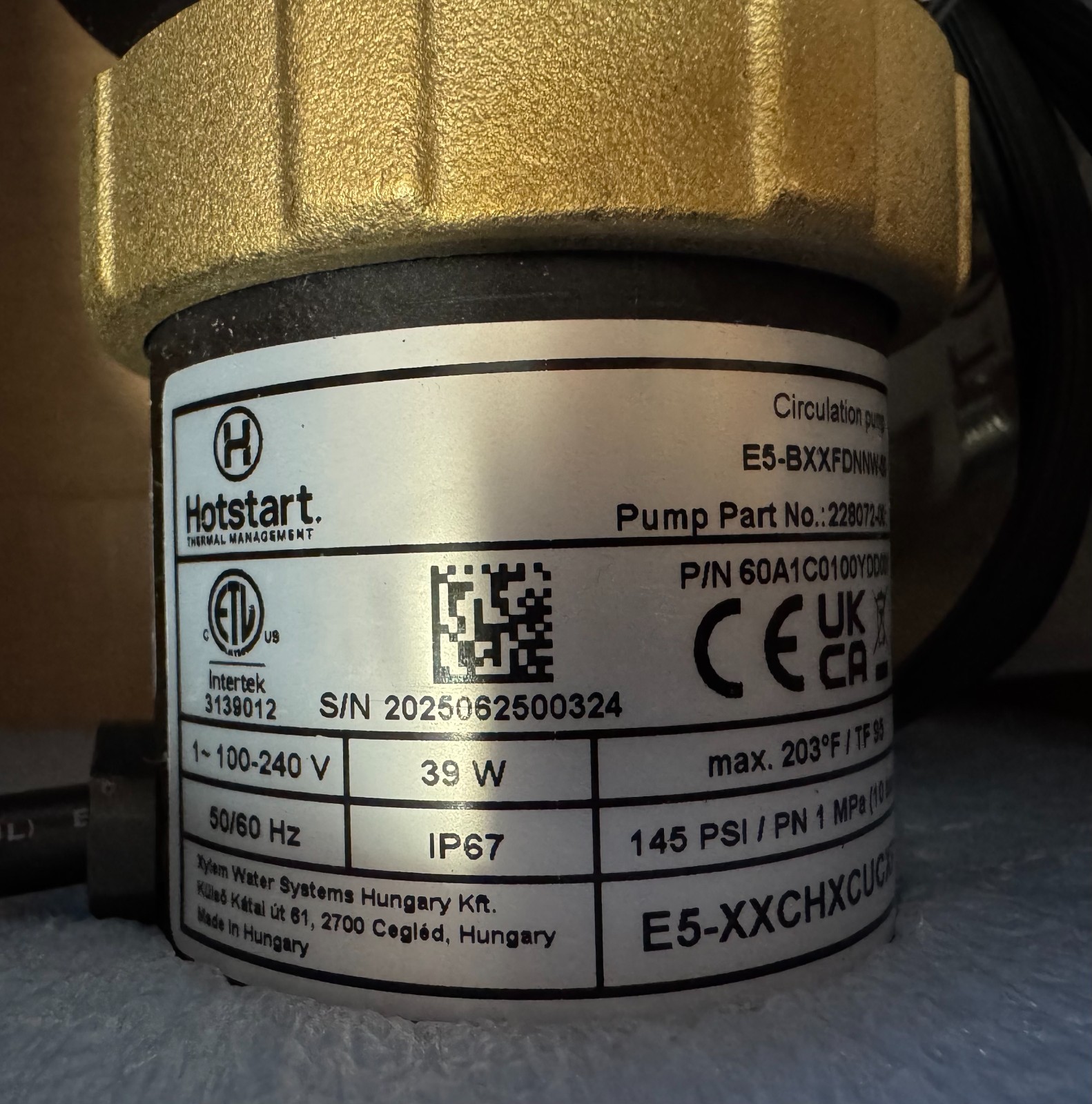 Hotstart CTM25110-N00 Hotflow CTM25110-N00 Engine Block Heater 2500W 120V ⭐NEW⭐