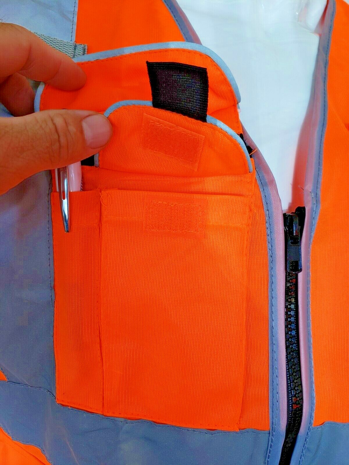 Class 2 Hi Visibility Reflective Orange Safety Vest (Small to 2XL)
