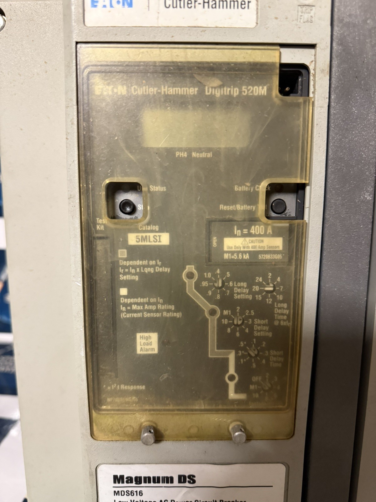 EATON CUTLER-HAMMER MAGNUM DS MDS6163WEA 1600AMP LOW VOLTAGE AC CIRCUIT BREAKER