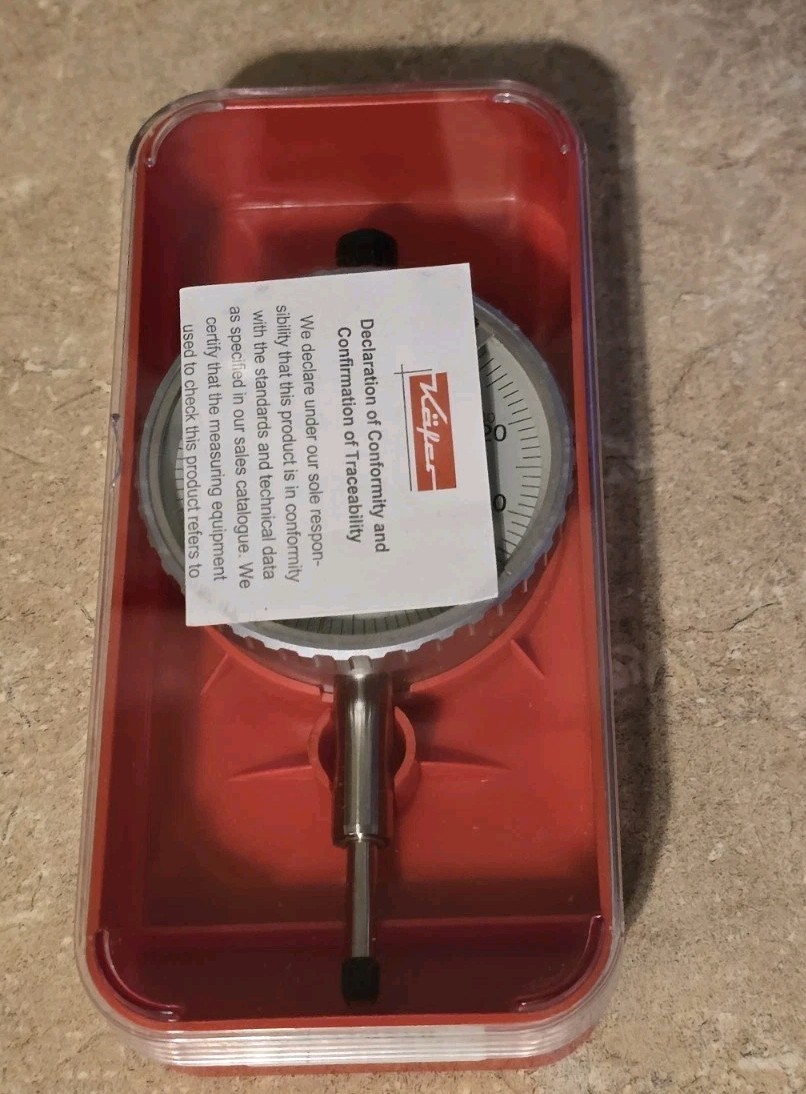 Käfer FM1101 Precision Dial Indicator Gauge 0.001mm 1mm Shockproof Germany