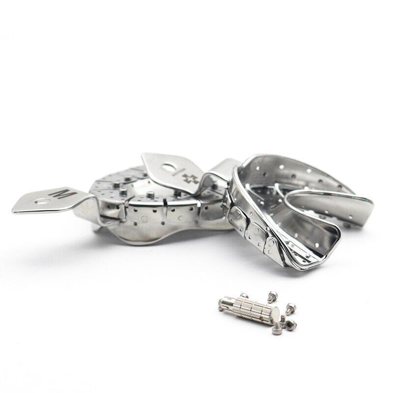 Stainless steel Dental Impression Tray for Implant Analogues Upper+ Lower S M L