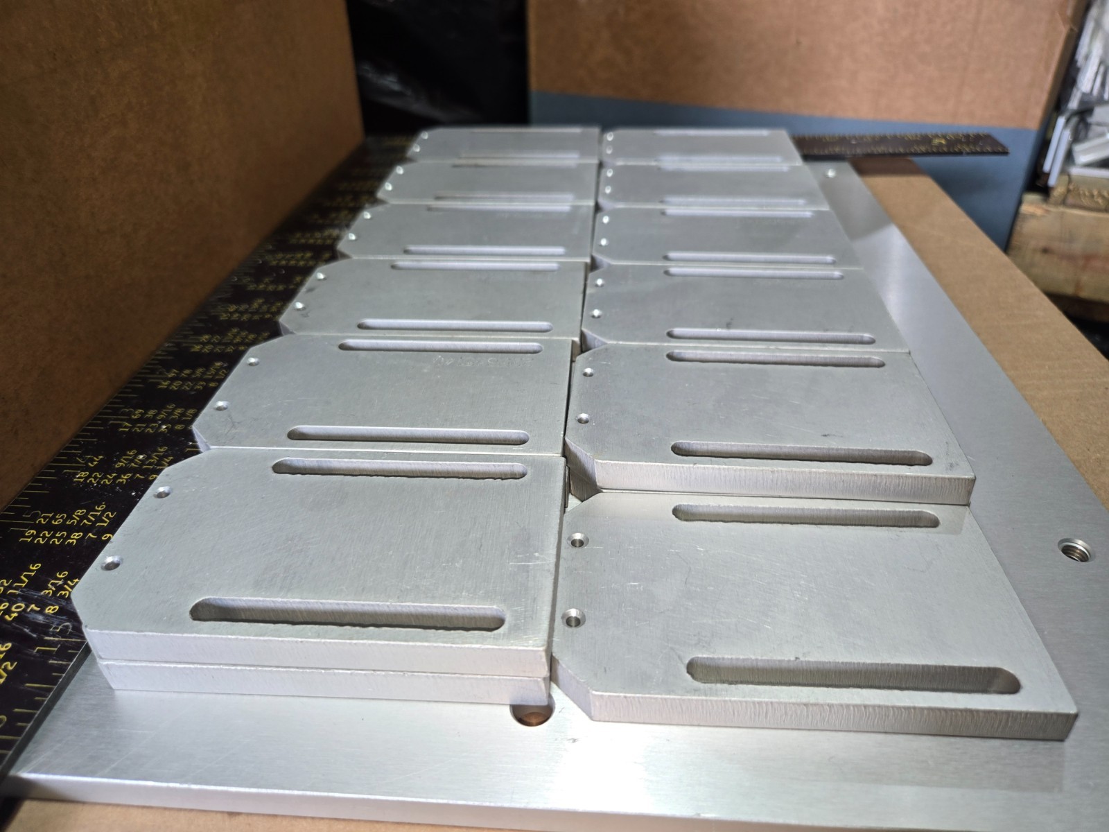 Aluminum Mounting Plate Block 3/8″ Thick 4 3/8″ x 2 1/2″ NEW LOT OF 23