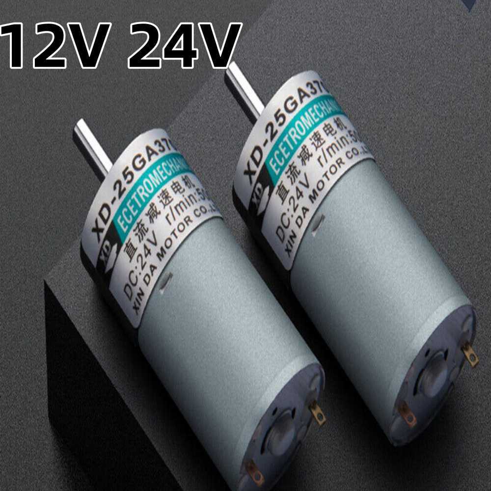 Micro DC Geared Motor 12V 24V Reduction Brushed Reversible 5W Metal Gear 25GA370