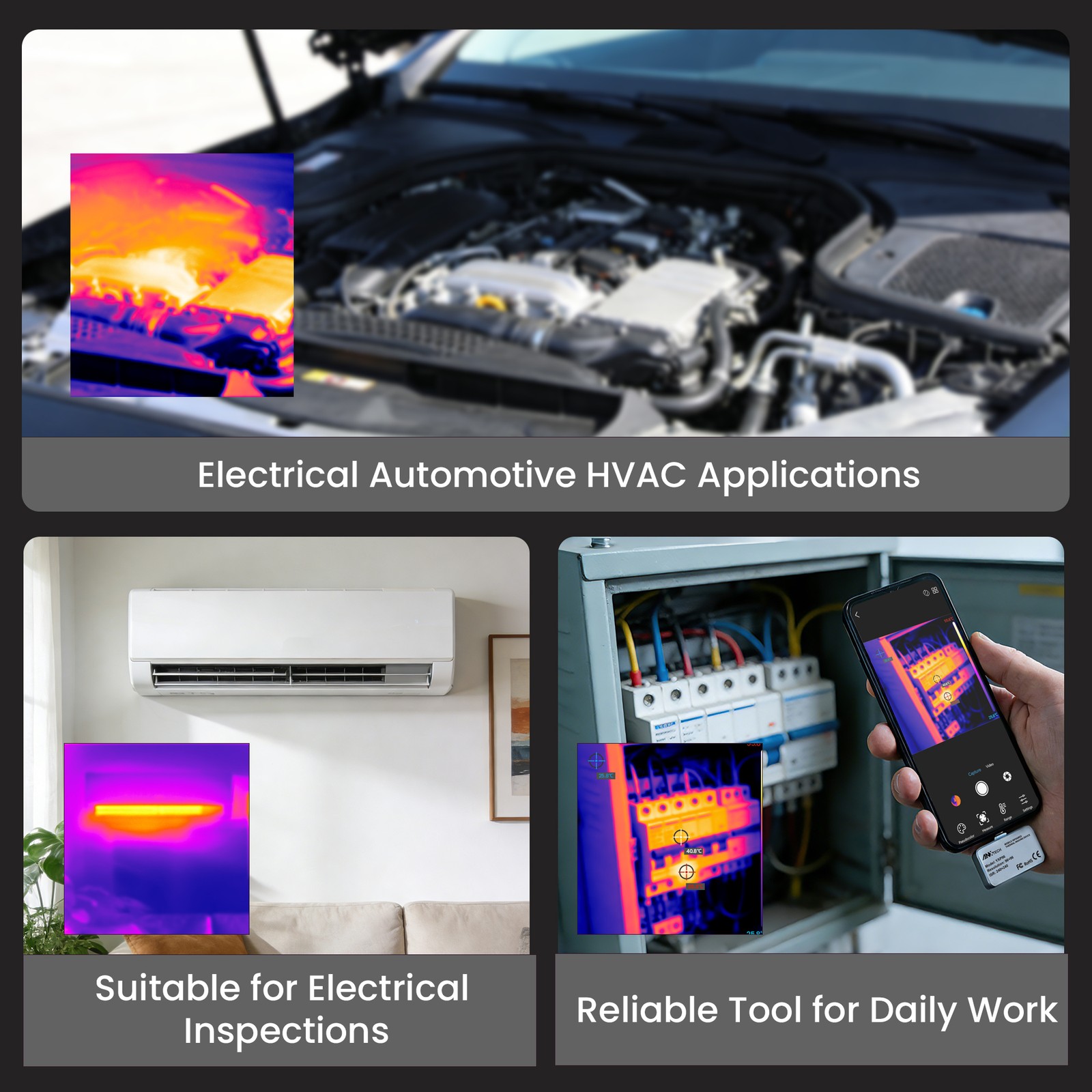 ANXTECH Infrared Thermal Imaging Camera 240*240 TISR Resolution For Android
