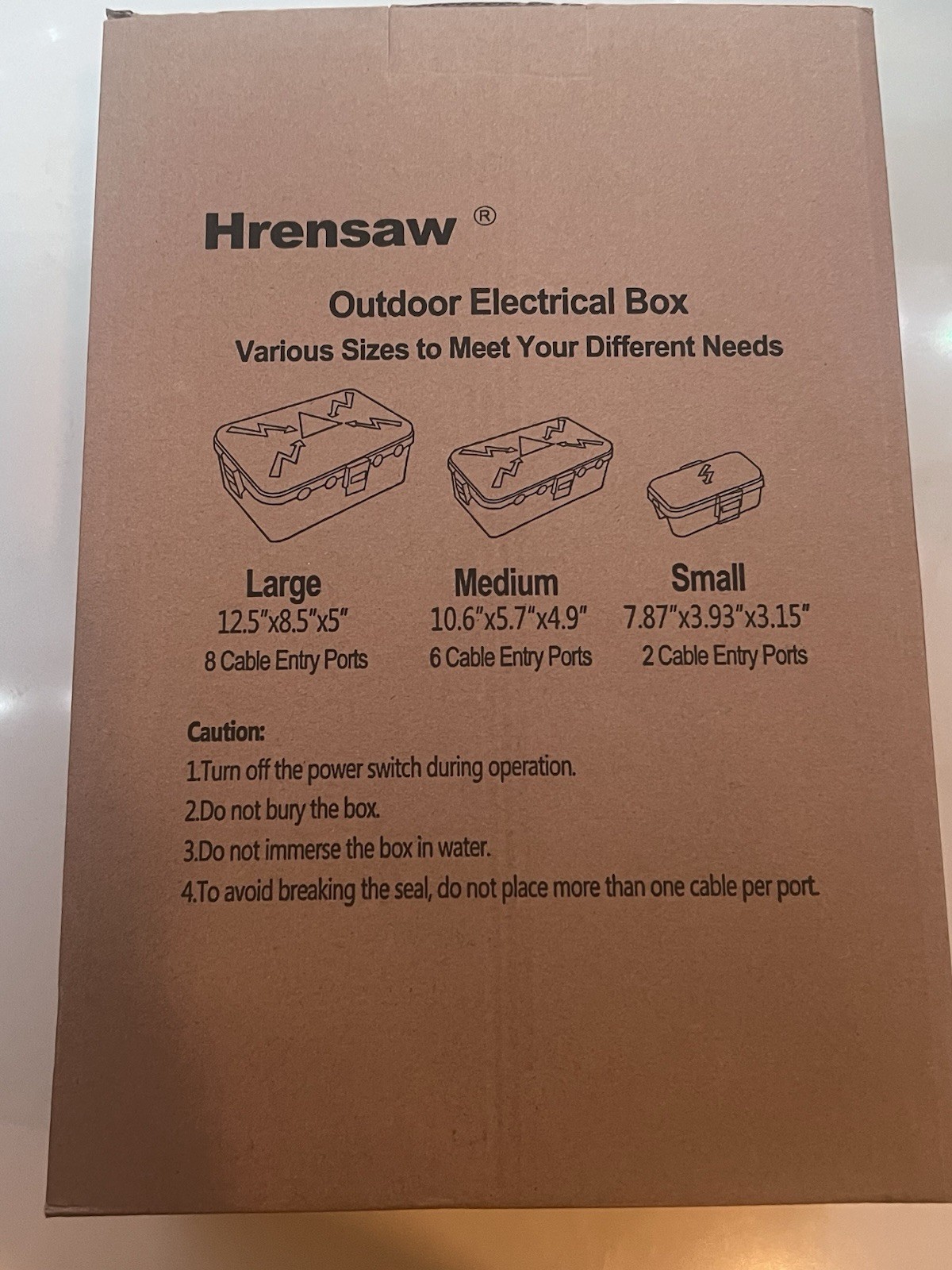 Hrensaw Outdoor Electrical No Large 12.5”x8.5”x5” 8 Cable Entry Ports